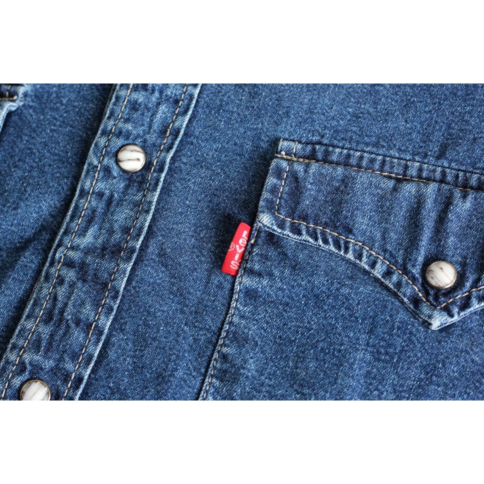 Levi's VINTAGE Levi’s Western Denim Shirt Men S Long Sleeve BLUE VR2379 Size US S / EU 44-46 / 1 - 4 Thumbnail