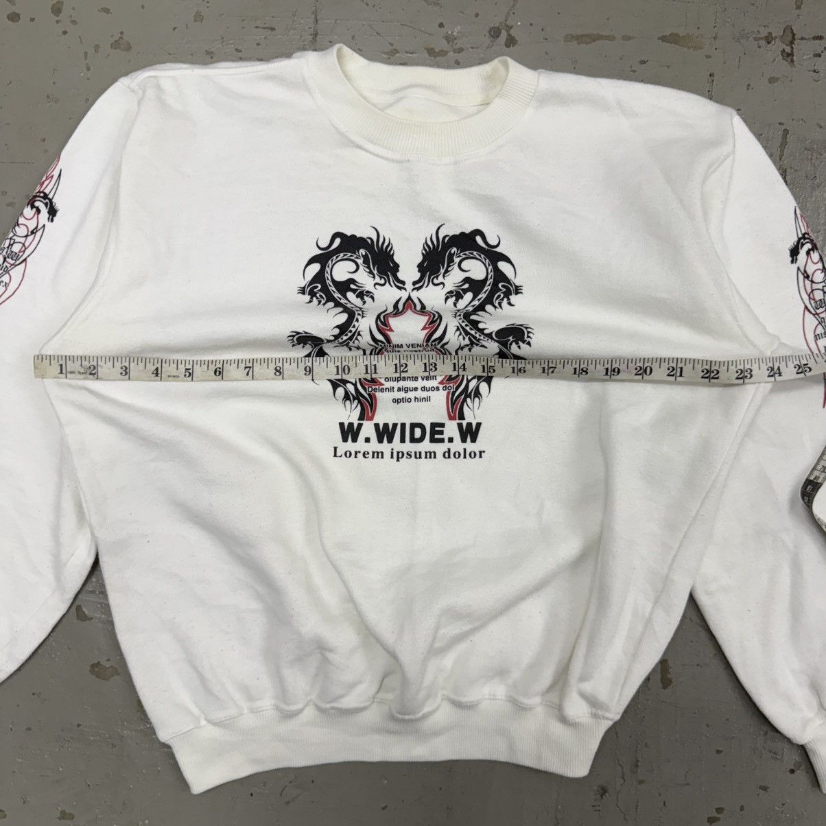 Beauty Beast Sick Lorem ipsum Dragon Tribal Poem Punk Riot Sweatshirt Size US L / EU 52-54 / 3 - 5 Thumbnail