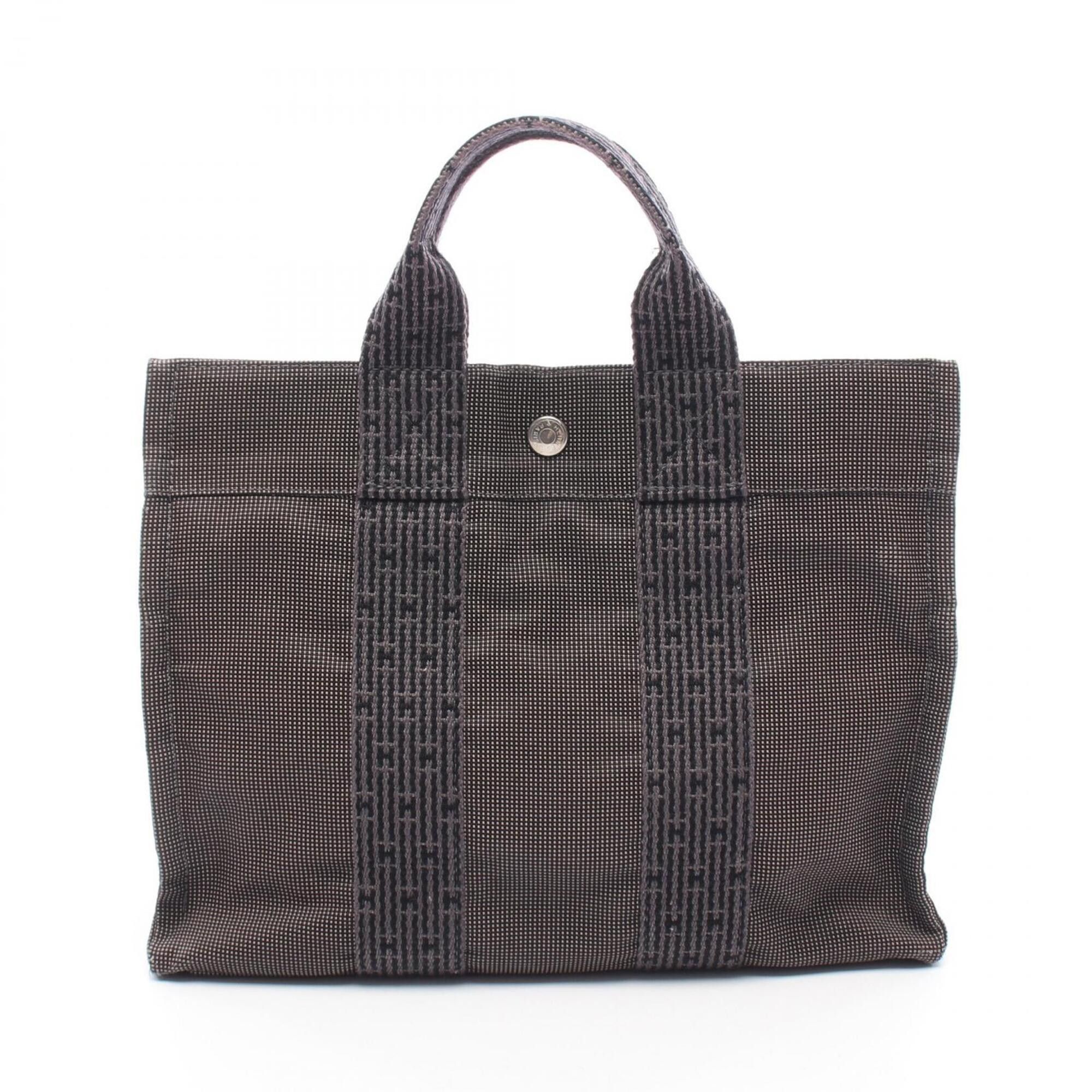Hermes Hermes Herline PM Tote Bag Handbag Nylon Canvas Women's Gray Size ONE SIZE - 1 Thumbnail