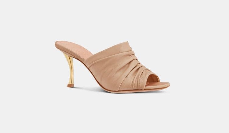Dior o1w1db11024 D-Fame Heeled Sandals in Nude Size US 6 / IT 36 - 2 Thumbnail