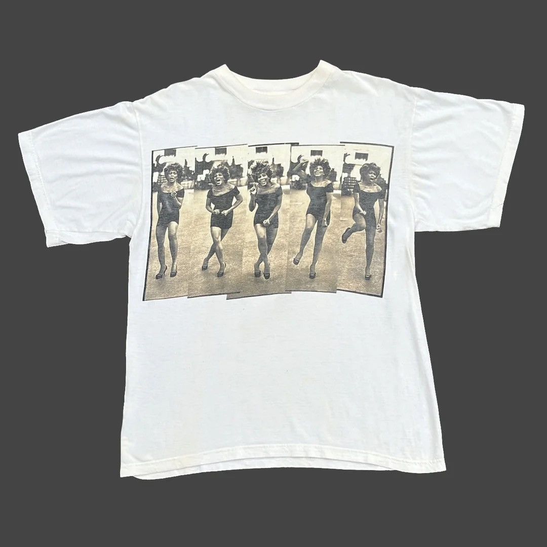 image of Band Tees x Tour Tee Tina Turner 1996 90's Wildest Dreams World Tour Vintage Tee in White (Size Lar