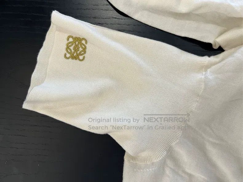 Loewe Loewe White High Neck Embroidered Cashmere Knit Top Size XS / US 0-2 / IT 36-38 - 4 Thumbnail