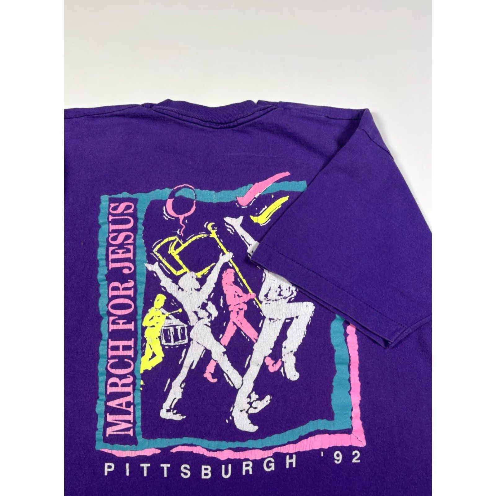 Anvil VINTAGE Anvil Shirt Men's L Purple 90s Religion God Event Church 90s American Size US L / EU 52-54 / 3 - 4 Thumbnail