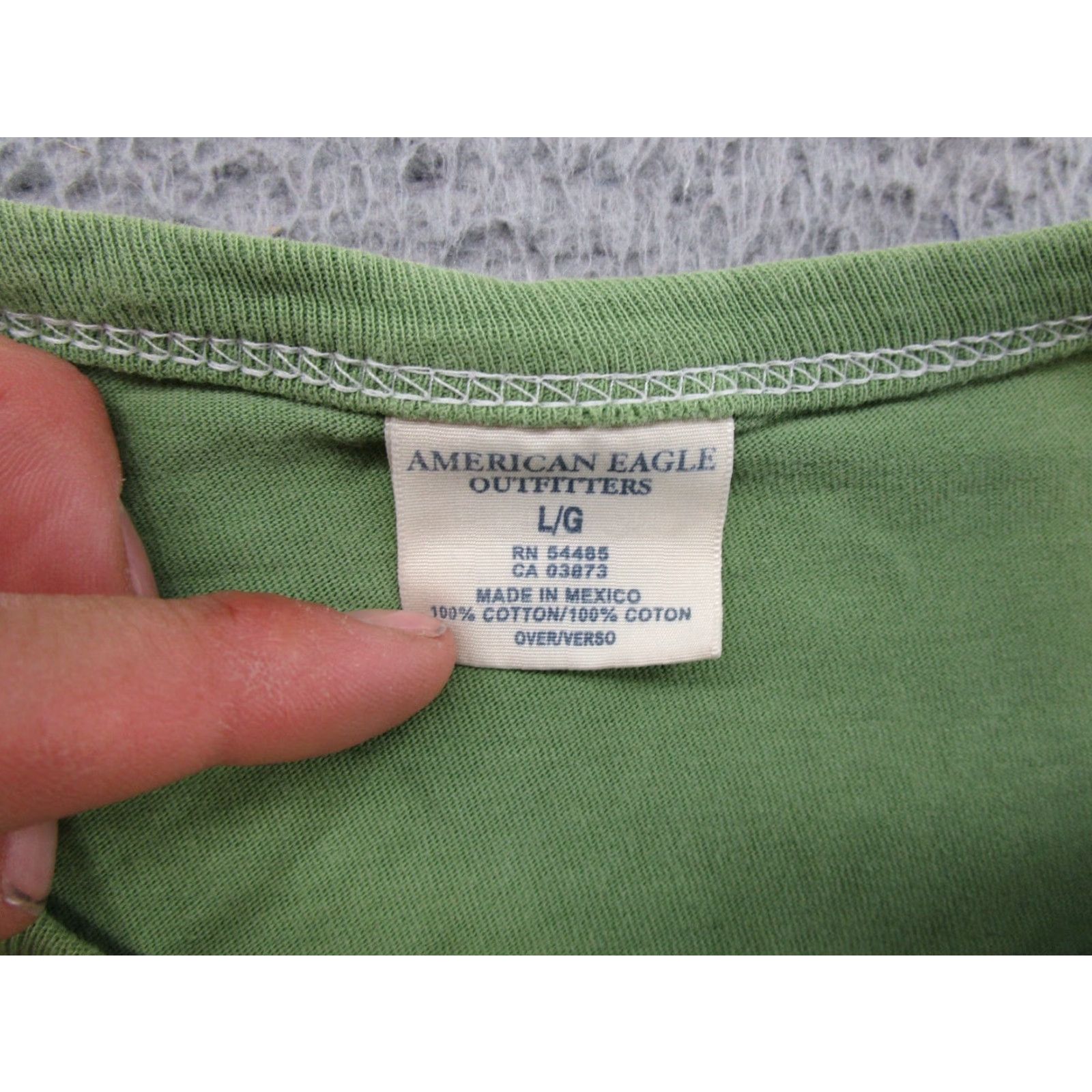 American Eagle Outfitters VTG American Eagle Outfitters Montana Buzzcocks Chicken Shirt Size L Men Short Sleeve Green 90s Thrashed Shirt Mens Size US L / EU 52-54 / 3 - 5 Thumbnail