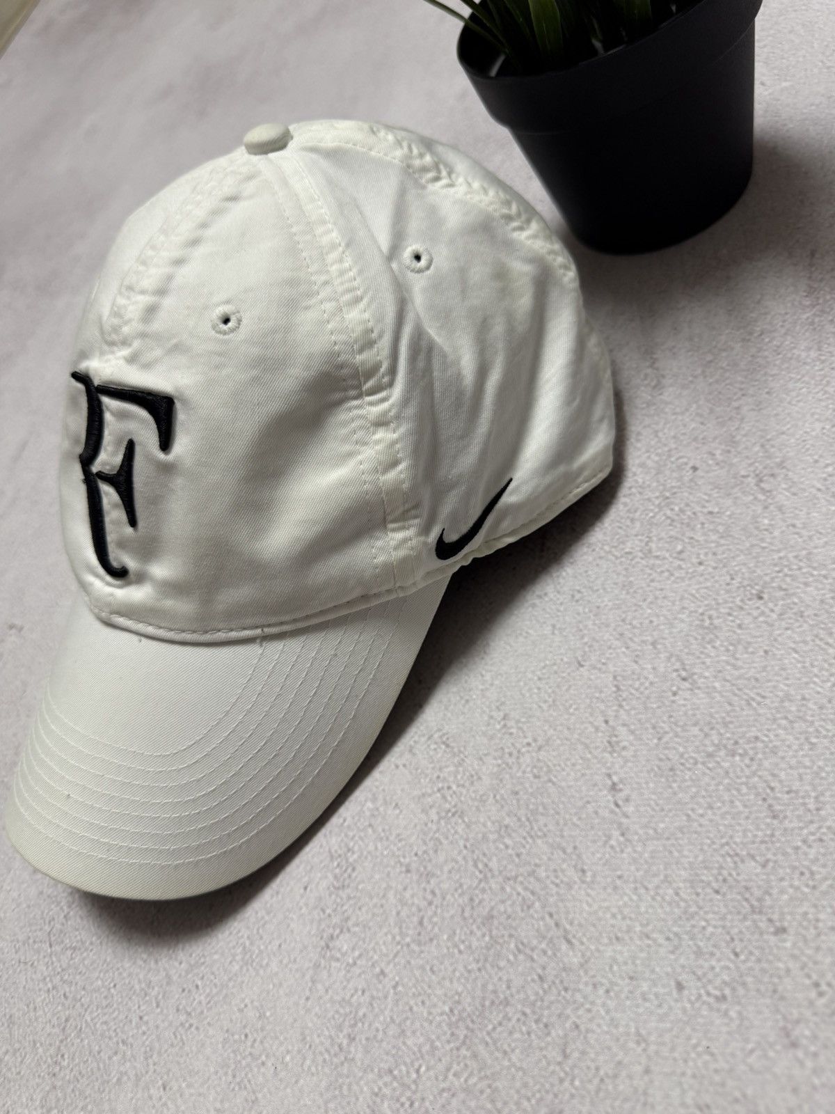 Nike Vintage Nike RF Cap Hat Roger Federer White Mens Size ONE SIZE - 3 Thumbnail