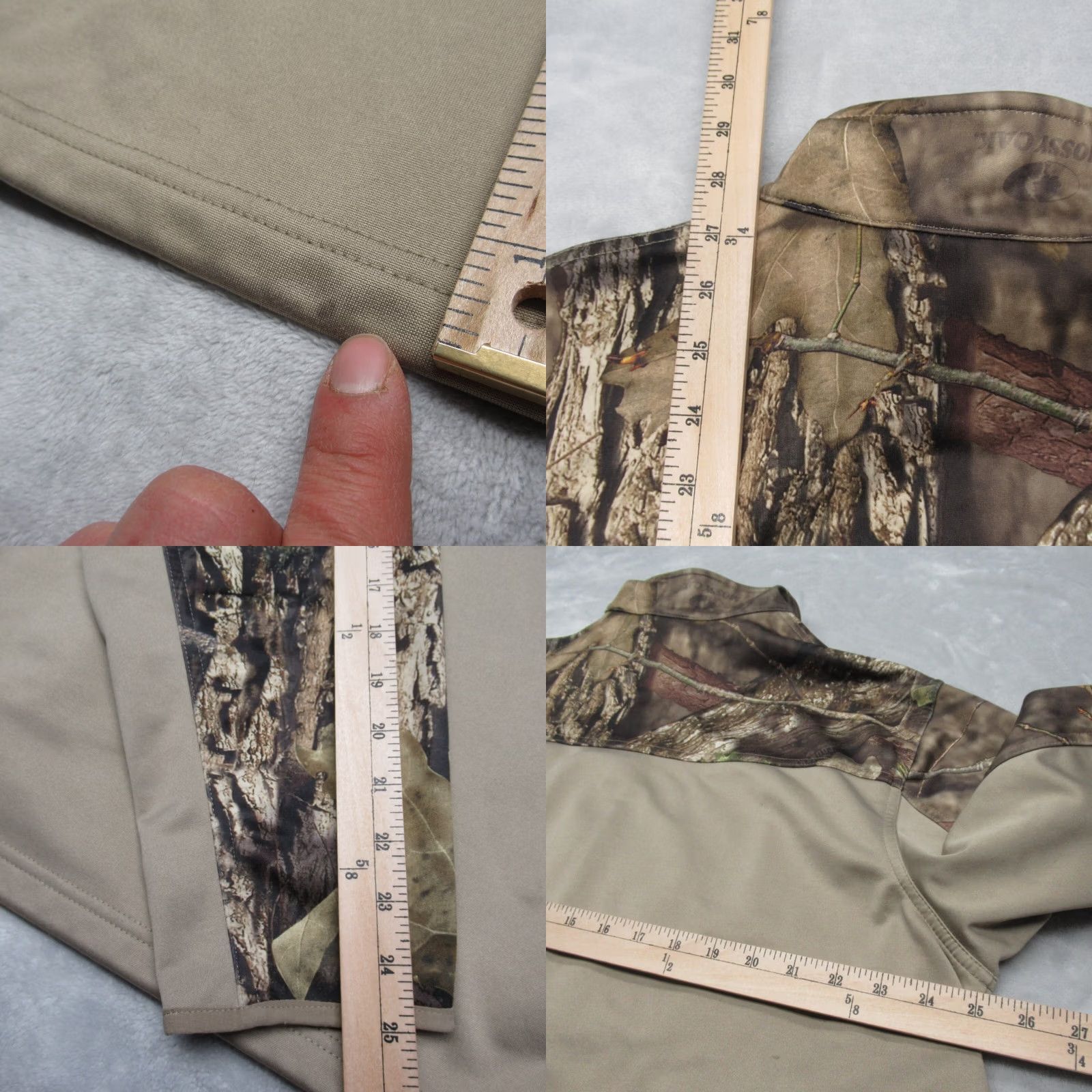 Vintage Mossy Oak Jacket Mens XL Brown Camouflage Full Zip Pockets Stand-Up Collar Mid-Length Outdoor Hunting Hiking Winter Fall Spring Military Jacket Mens Size US XL / EU 56 / 4 - 10 Thumbnail