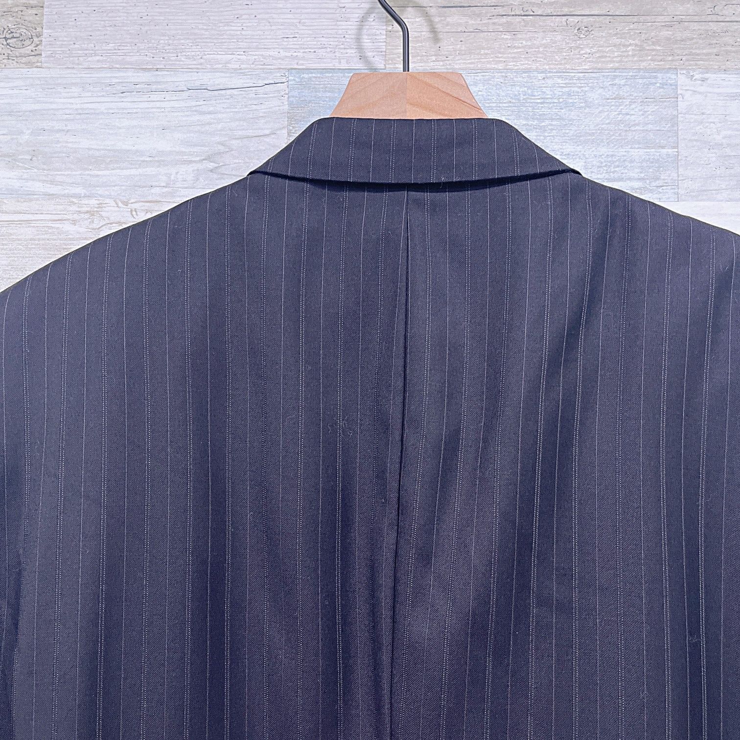 Daniel Cremieux Ing Loro Piana Italy Wool Striped Suit Black Cremieux 44S 37 Size 44S - 7 Thumbnail