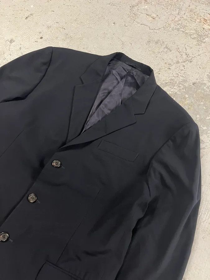 Prada × Vintage 2000s Prada Wool Navy Blazer Size US M / EU 48-50 / 2 - 2 Thumbnail