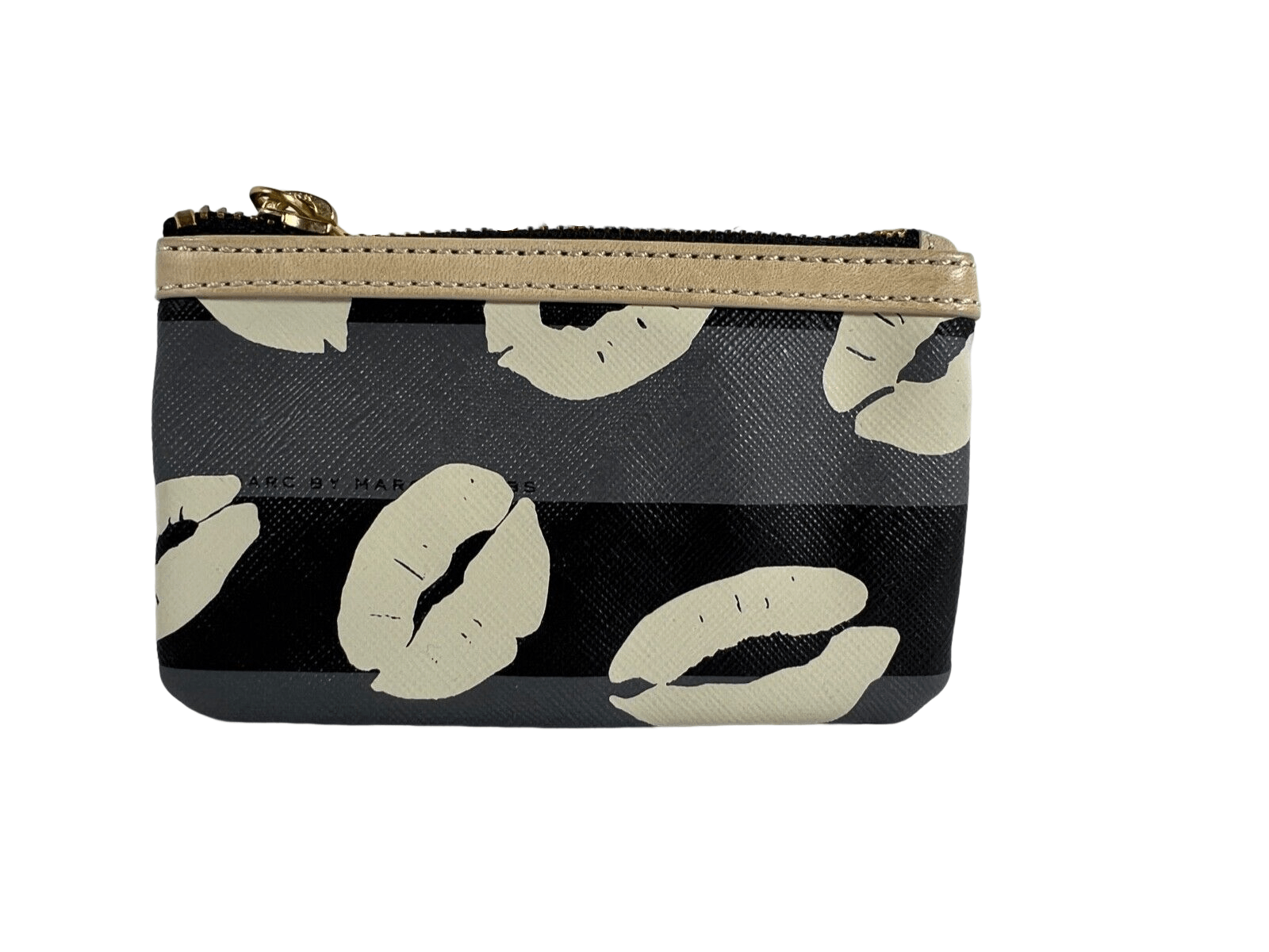 Marc Jacobs Kisses Printed Gunmetal Multi Coin Purse, Keychain Key FOB Size ONE SIZE - 1 Thumbnail