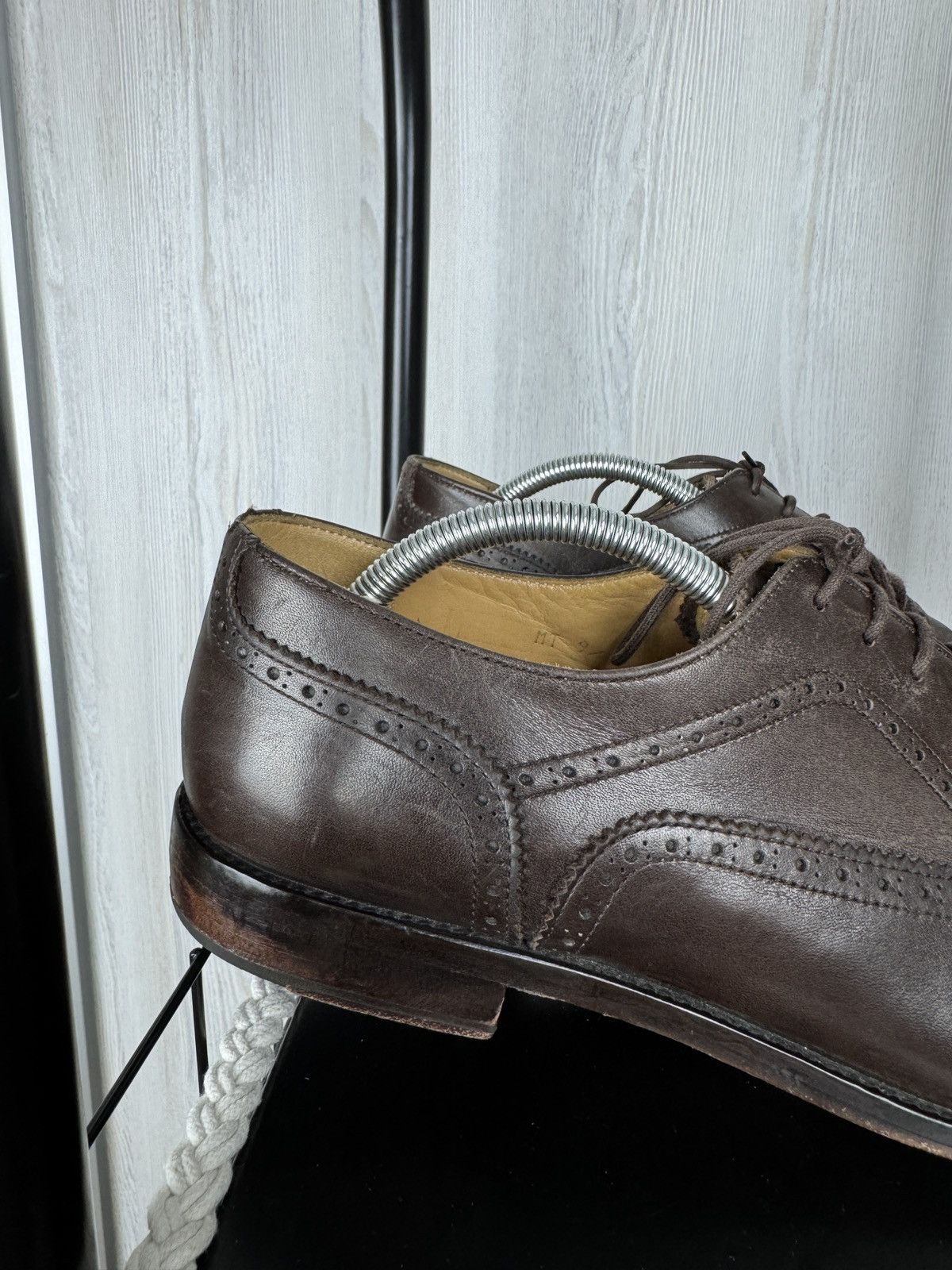 Boggi Boggi Milano Brown Brogues Leather Oxford Lace Up Dress Shoe Size US 9.5 / EU 42-43 - 3 Thumbnail
