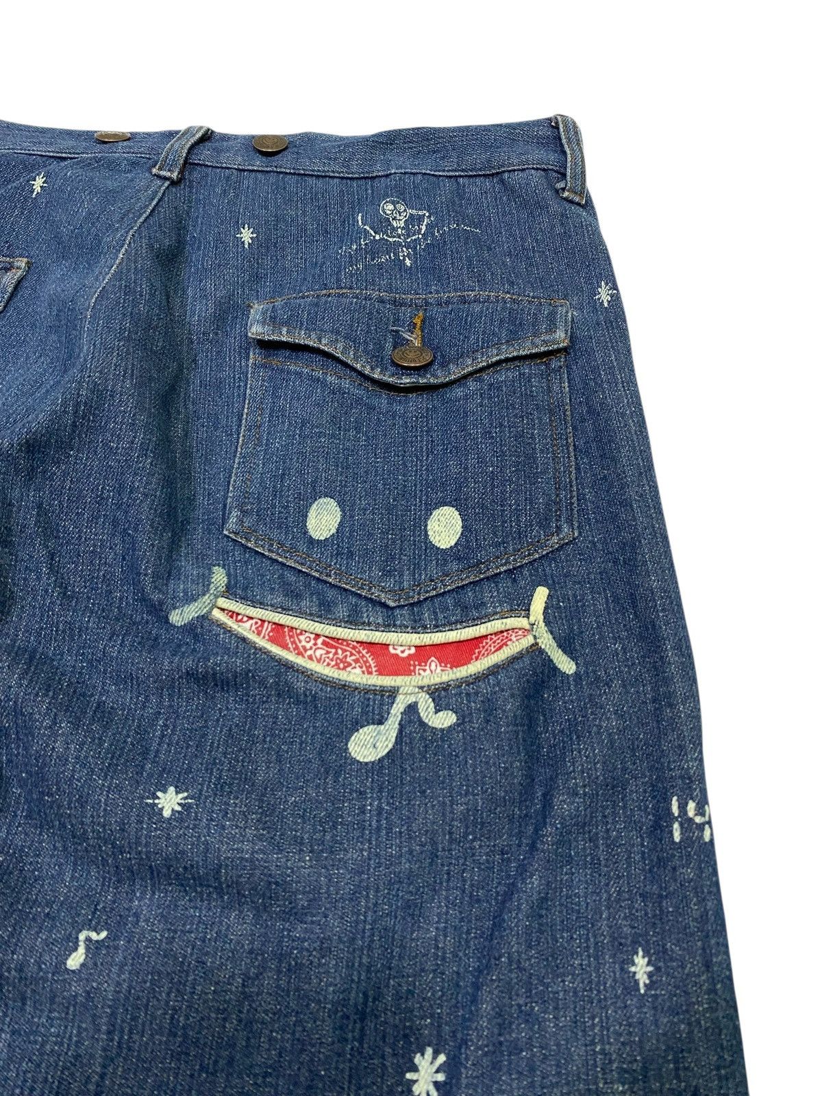 Japanese Brand Japanese Brand X Up Smile painted jeans Size US 34 / EU 50 - 12 Thumbnail