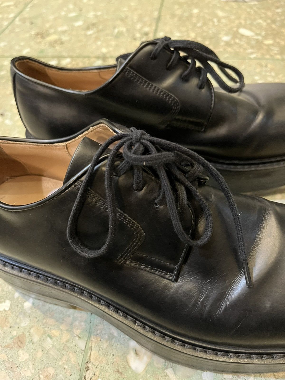 Bottega Veneta Bottega Veneta The Stilt Chunky-Sole Leather Derby Shoes Size US 9 / EU 42 - 13 Thumbnail