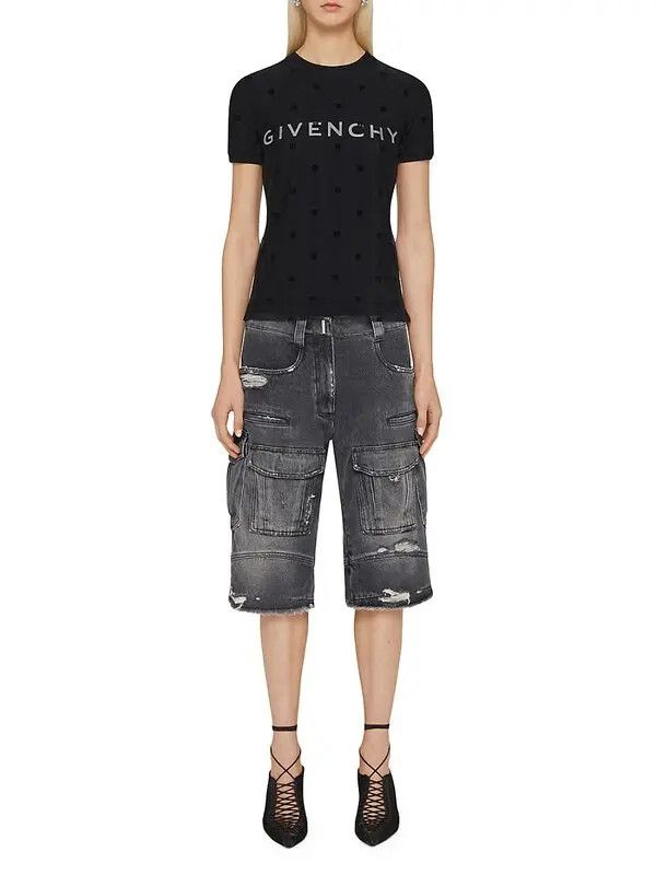 Givenchy o1srvl11e0725 Double Layered Fitted T-Shirt in Black Size S / US 4 / IT 40 - 2 Thumbnail