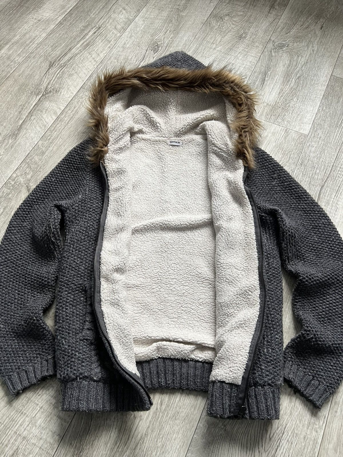 Hysteric Glamour Crazy Vintage Hysteric Glamour Faux Fur Knit Zip Hoodie 00s Size US M / EU 48-50 / 2 - 6 Thumbnail