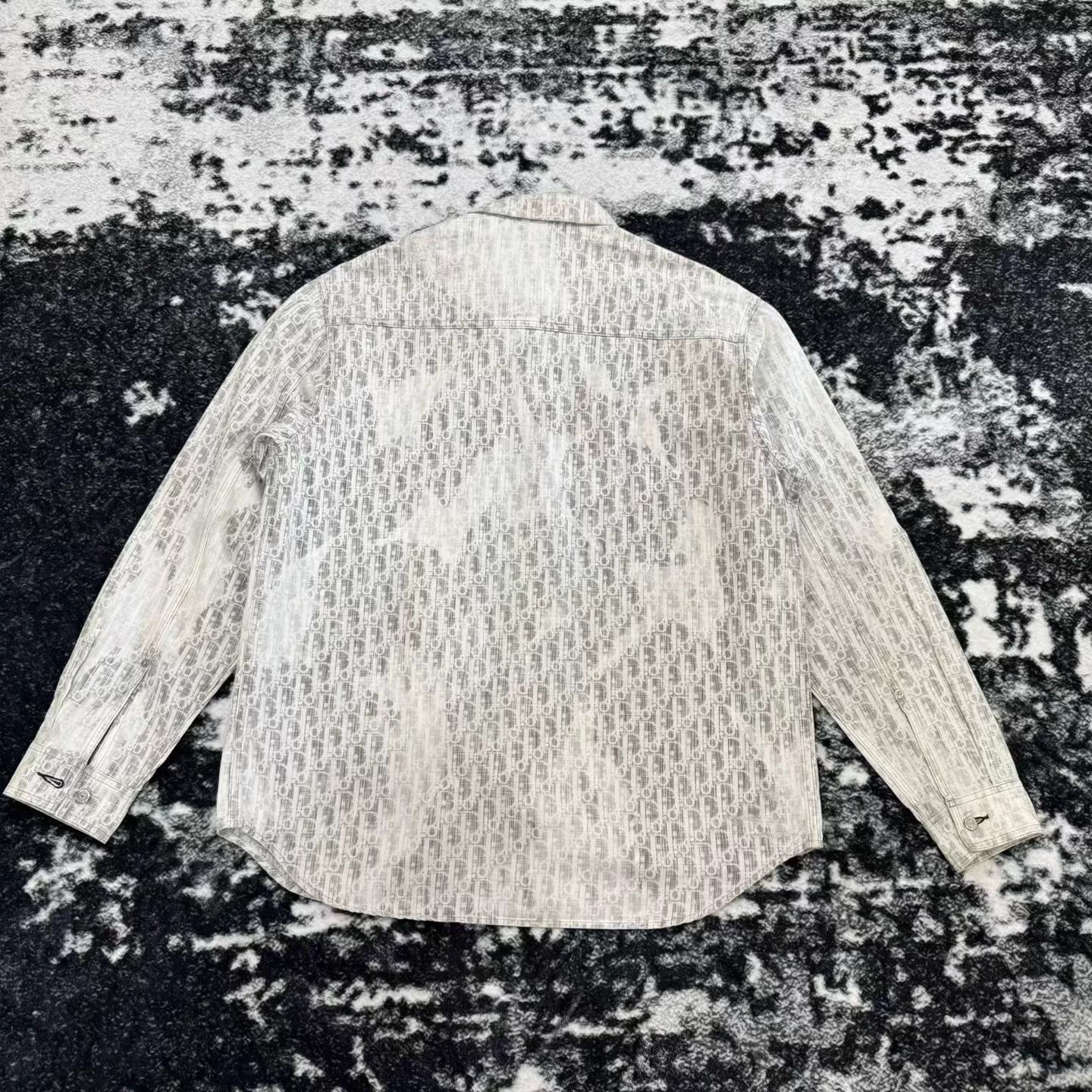 Dior Dior Oblique AOP Distressed Denim Shirt Jacket Size US XS / EU 42 / 0 - 5 Thumbnail