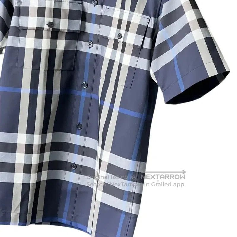 Burberry Burberry Short Sleeve Blue Checkered Shirt. Size US XS / EU 42 / 0 - 4 Thumbnail