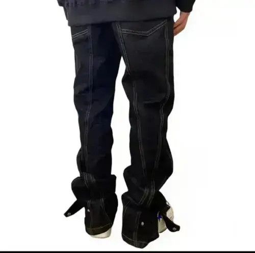 Japanese Brand VIBE Avantgarde fashion black denim Size US 32 / EU 48 - 4 Thumbnail