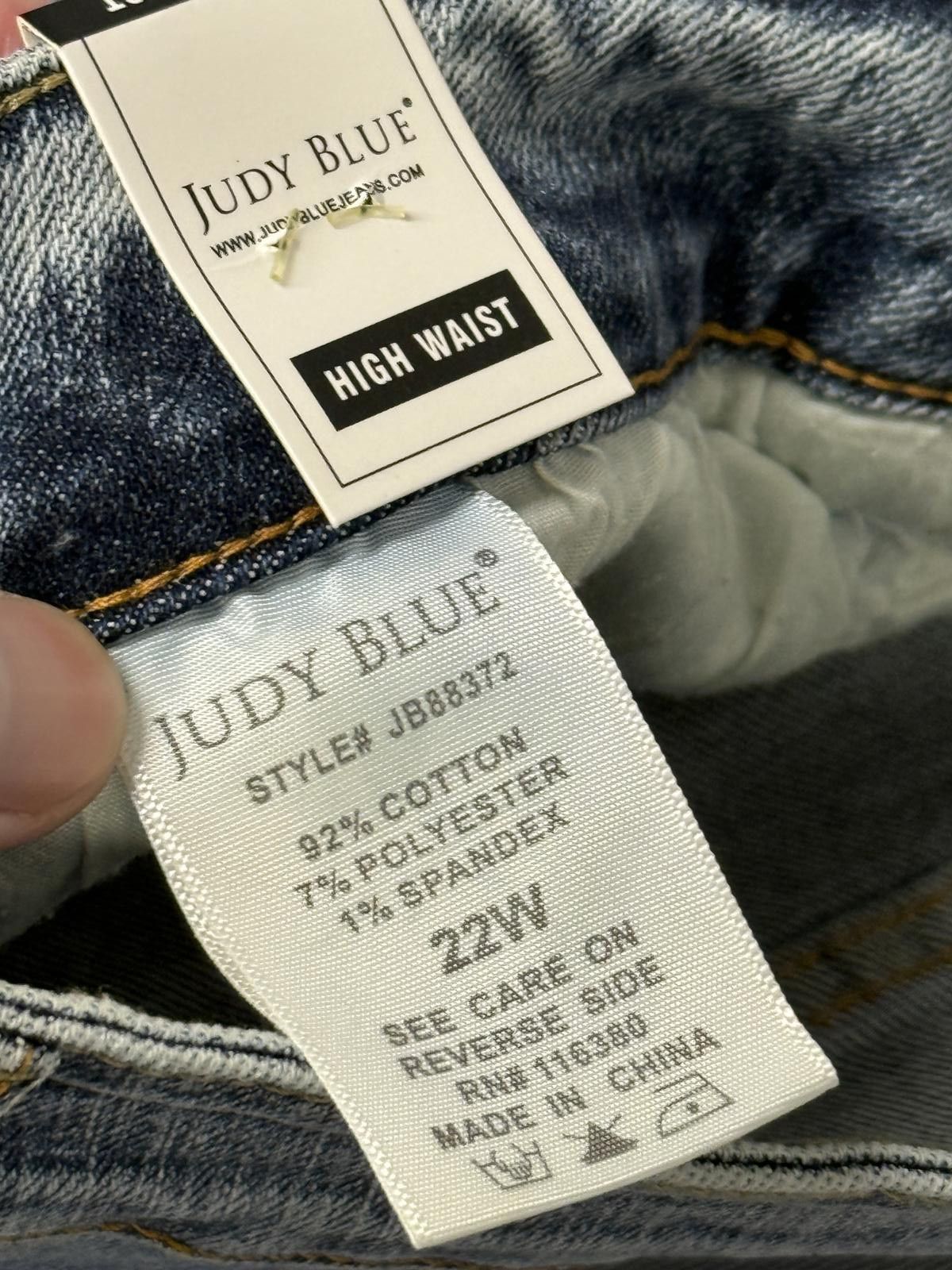 Other Judy Blue Jeans Hi-Rise Destroyed Slim Fit NWT Size 22W Size 42" / US 20 - 4 Thumbnail