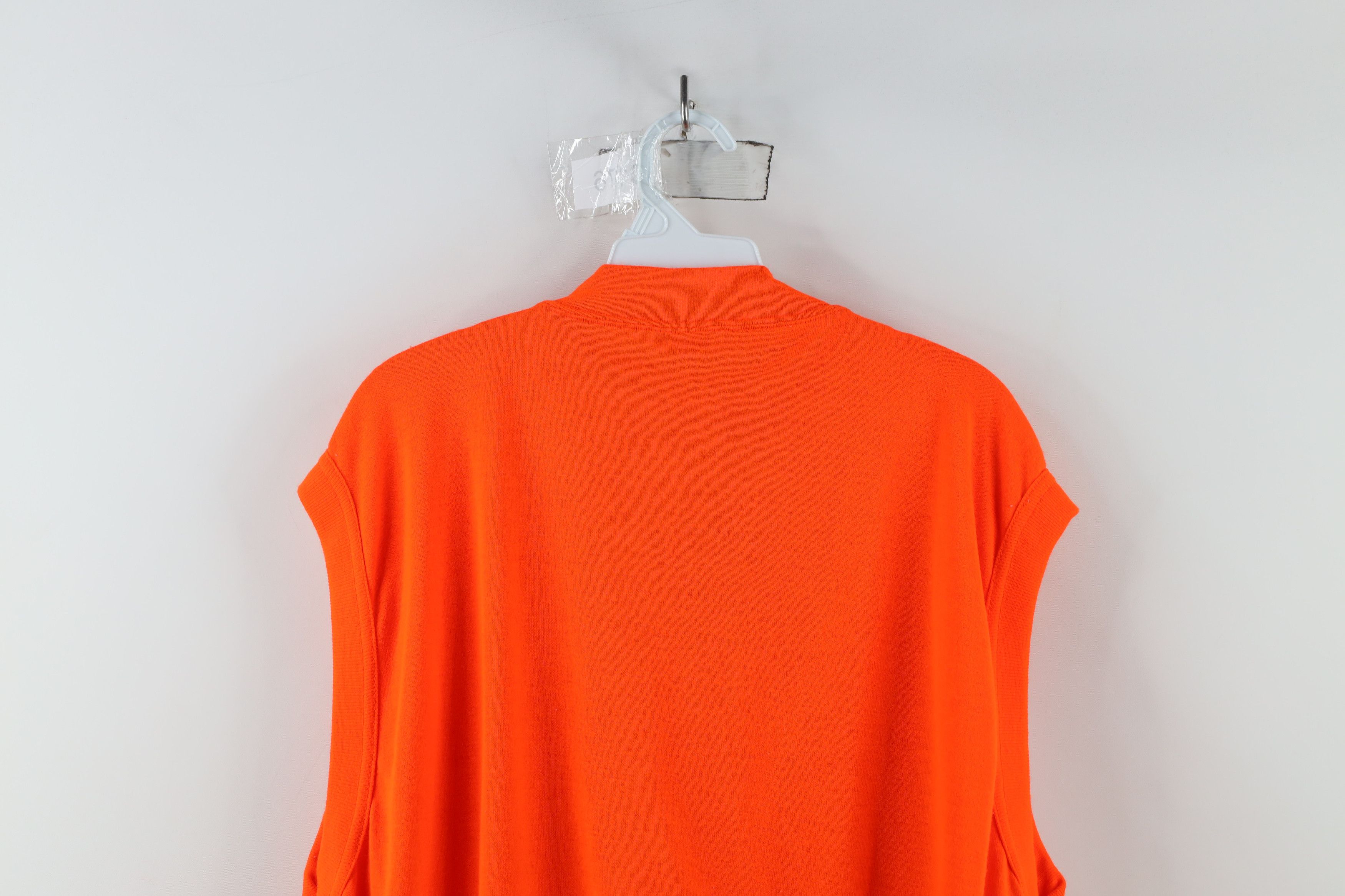 Vintage Vintage 90s Full Zip Sleeveless Vest Jacket Blaze Orange USA Size US XXL / EU 58 / 5 - 10 Thumbnail
