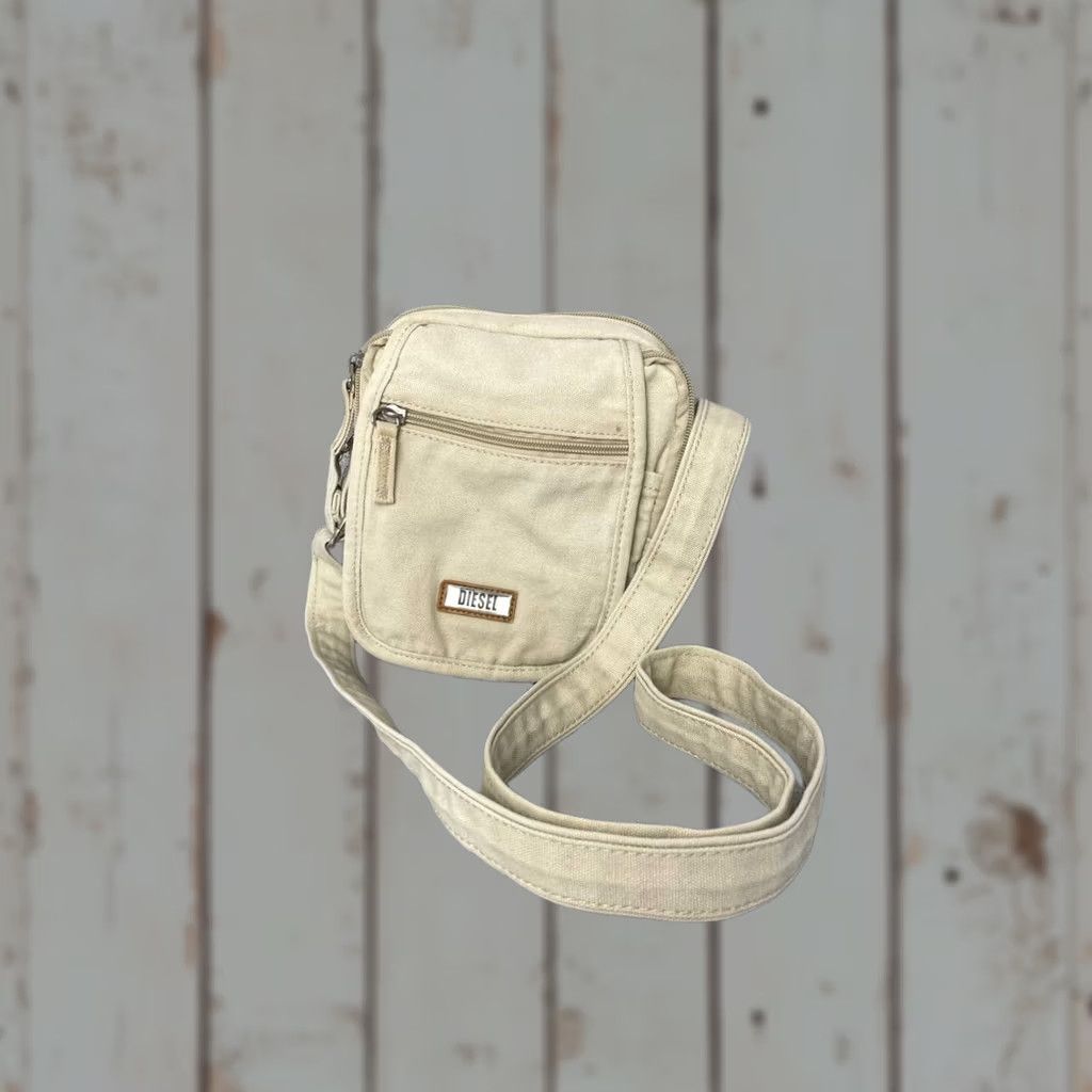 Diesel Diesel Womens Beige Adjustable Crossbody Shoulder Bag Outdoor Shopping Size ONE SIZE - 1 Thumbnail