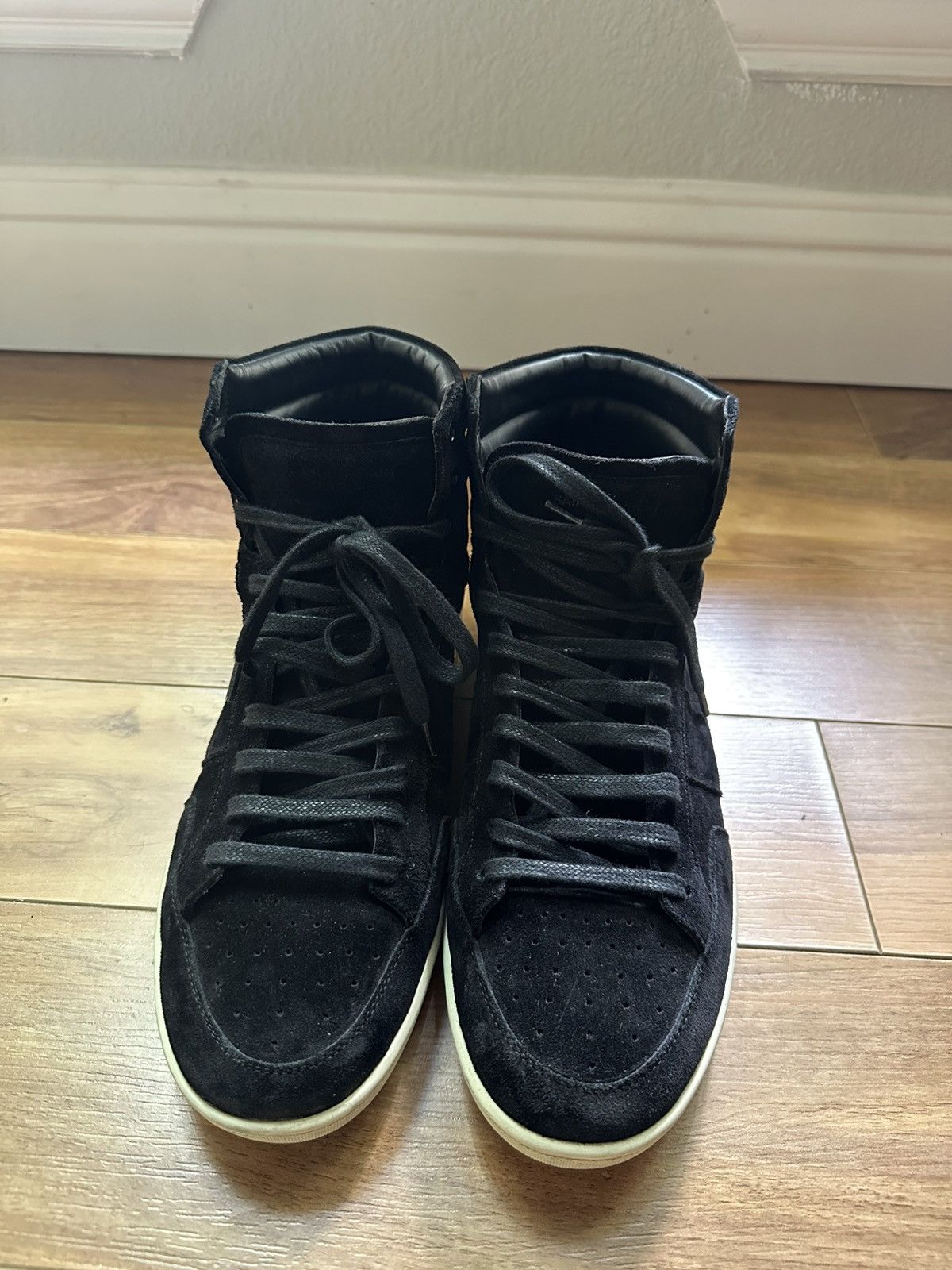 Saint Laurent Paris Saint Laurent Court Classic SL/10H - Black Suede Size US 12 / EU 45 - 3 Thumbnail