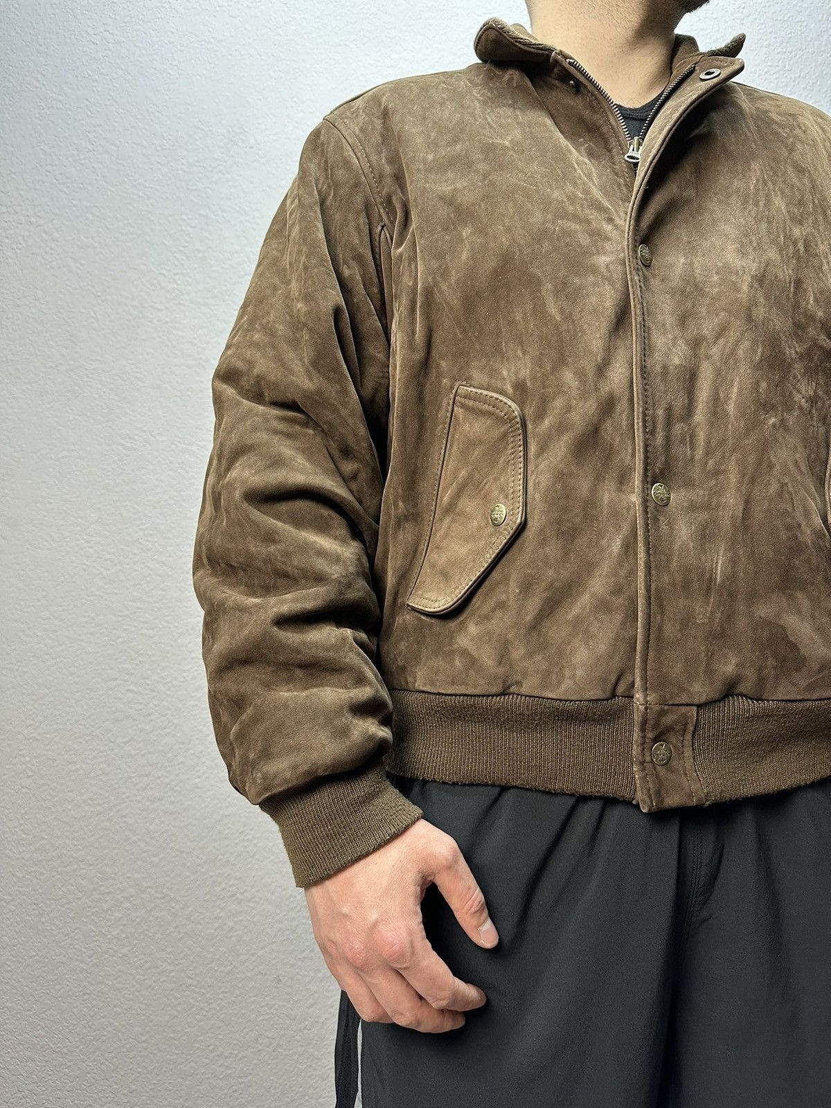 Chevignon × Vintage Vintage Chevignon Suede Leather Jacket Boxy Archival Aviator Size US L / EU 52-54 / 3 - 8 Thumbnail