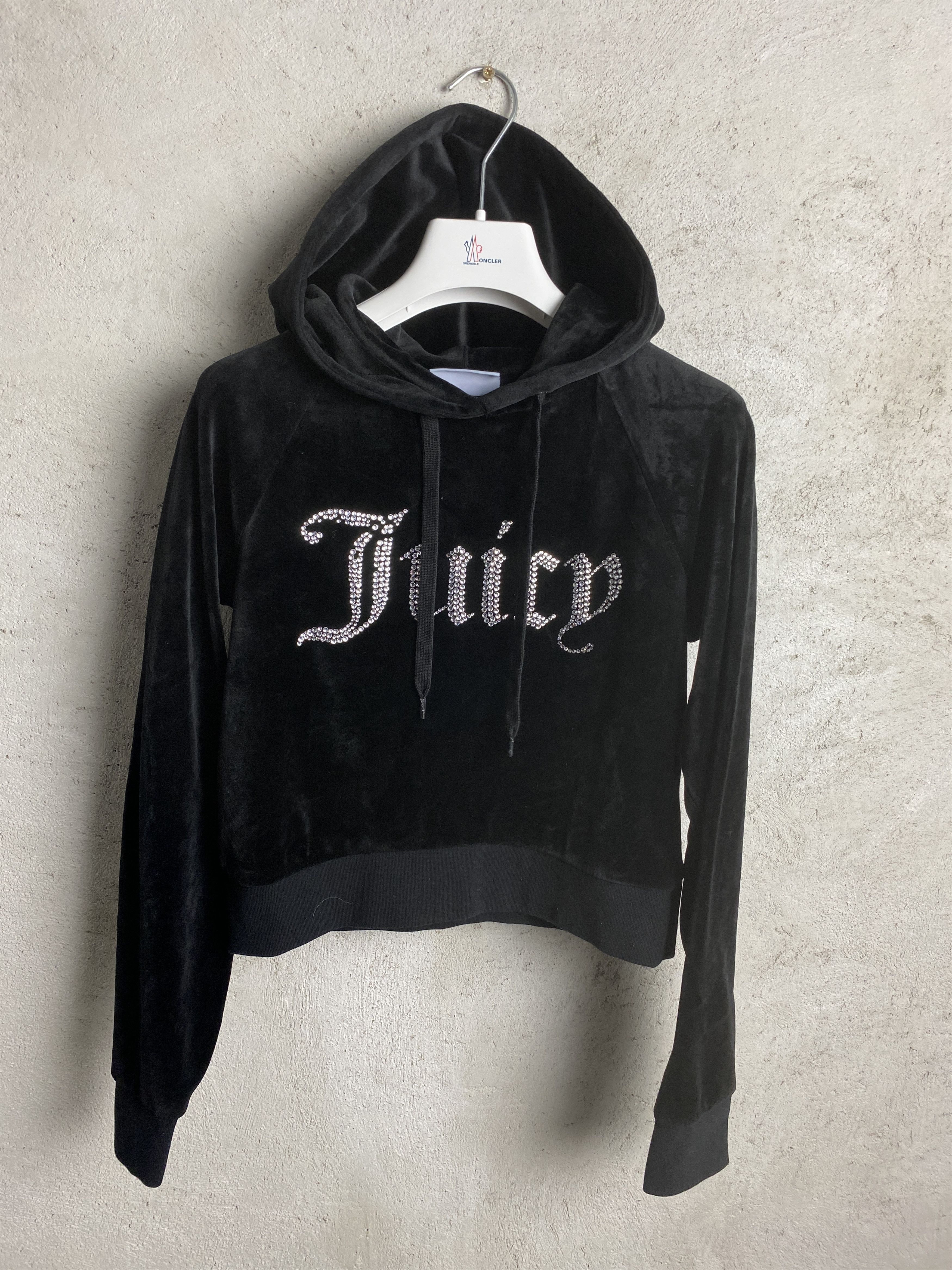Juicy Couture Juicy Couture big logo crop hoodie rhinestones Size S / US 4 / IT 40 - 1 Thumbnail