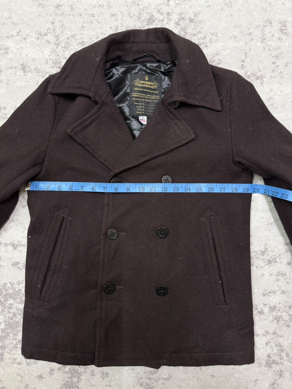 Vintage Vintage Uniformer Authentic Indvidual Garment Wool Peacoat Size US S / EU 44-46 / 1 - 16 Thumbnail