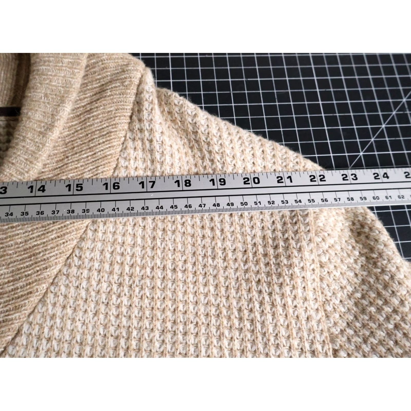 Tasso Elba Tasso Elba Lambs Wool Cardigan Sweater Men's XL Beige Chunky Shawl Collar 90s Dad Retro Size US XL / EU 56 / 4 - 7 Thumbnail