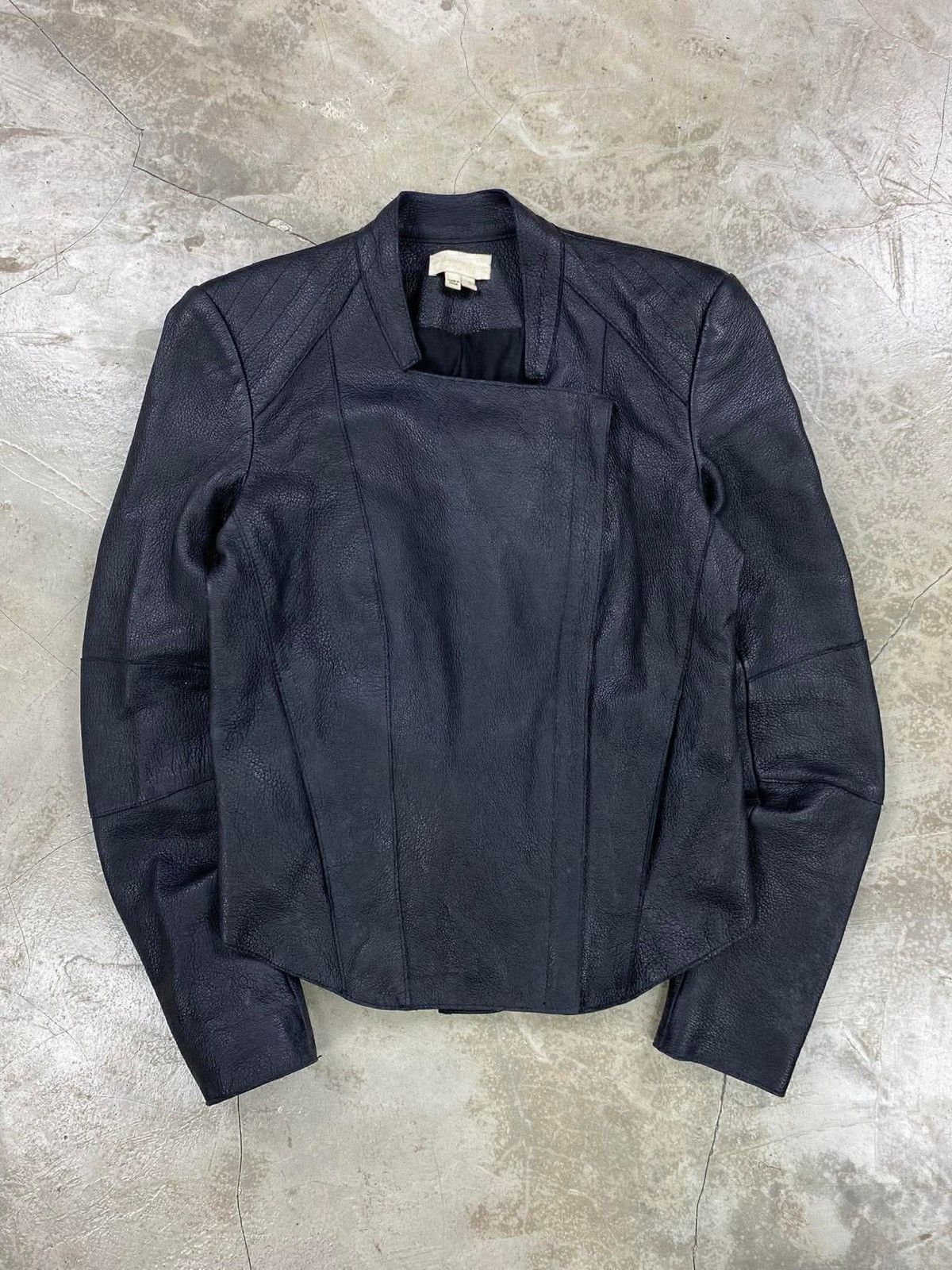 Helmut Lang Helmut Lang Pebble Lamb Skin Leather Biker Jacket Size US S / EU 44-46 / 1 - 1 Thumbnail