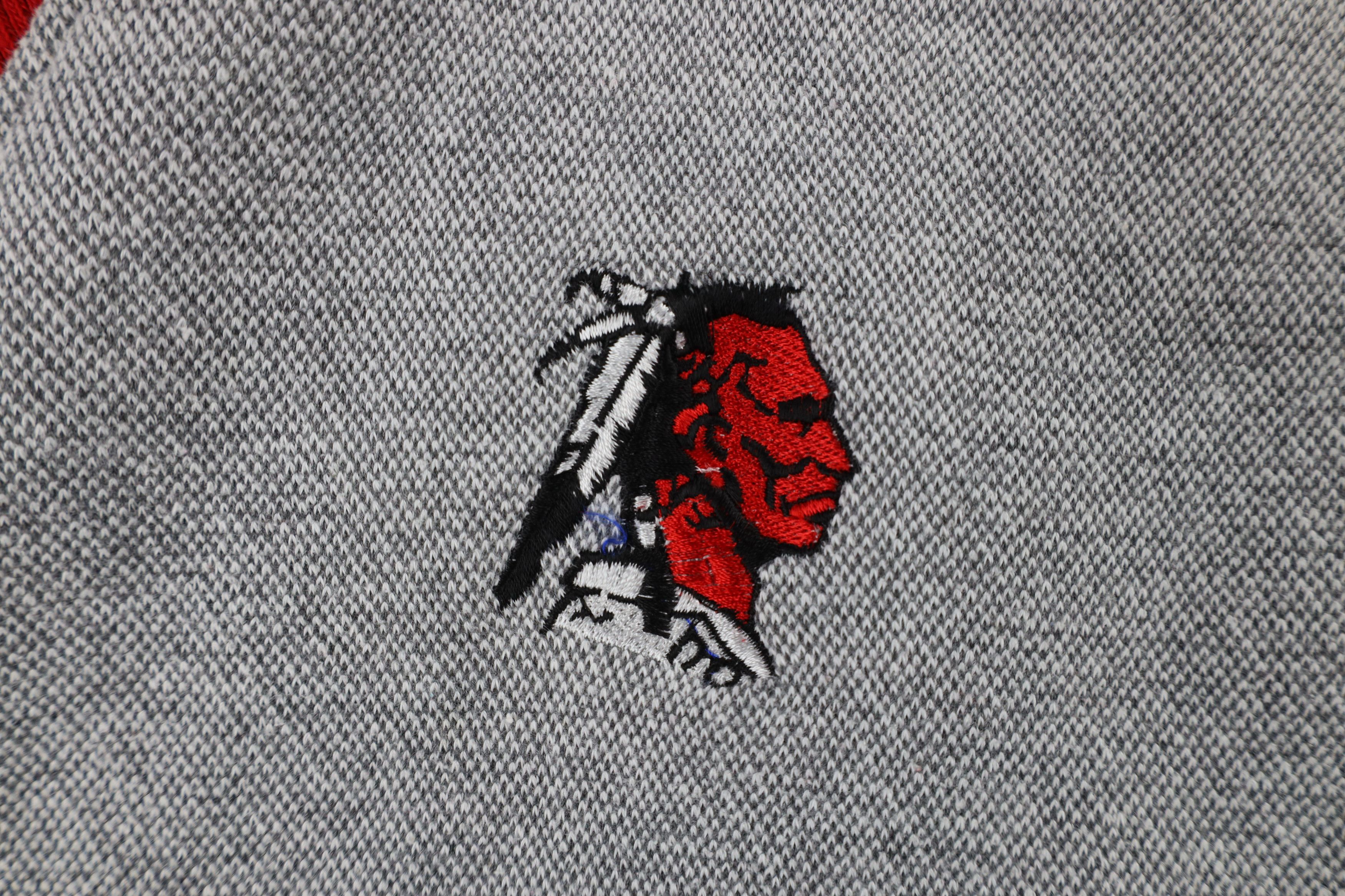 Vintage Vintage 90s Streetwear Striped Indian Head V-Neck Sweatshirt Size US XL / EU 56 / 4 - 4 Thumbnail