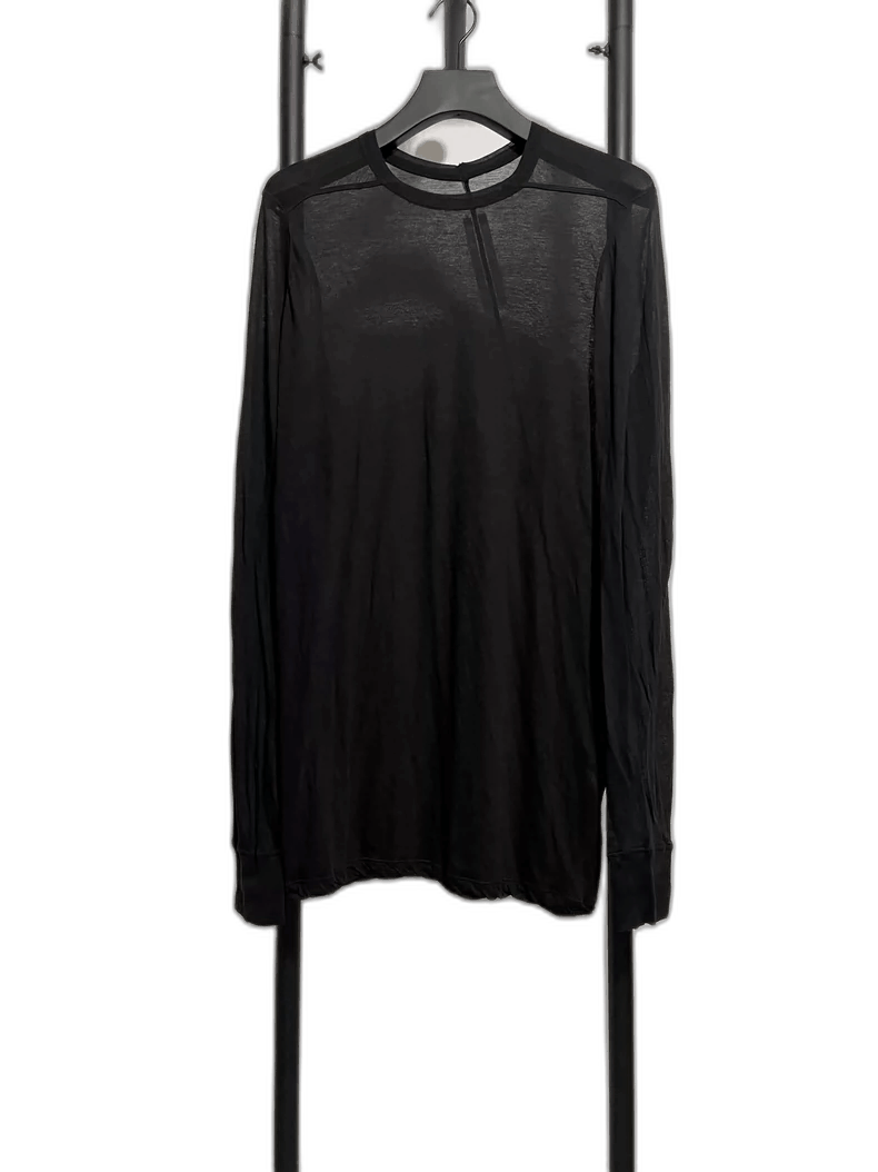 Rick Owens rick owens long sleeve black tee-2508 Size US S / EU 44-46 / 1 - 1 Thumbnail