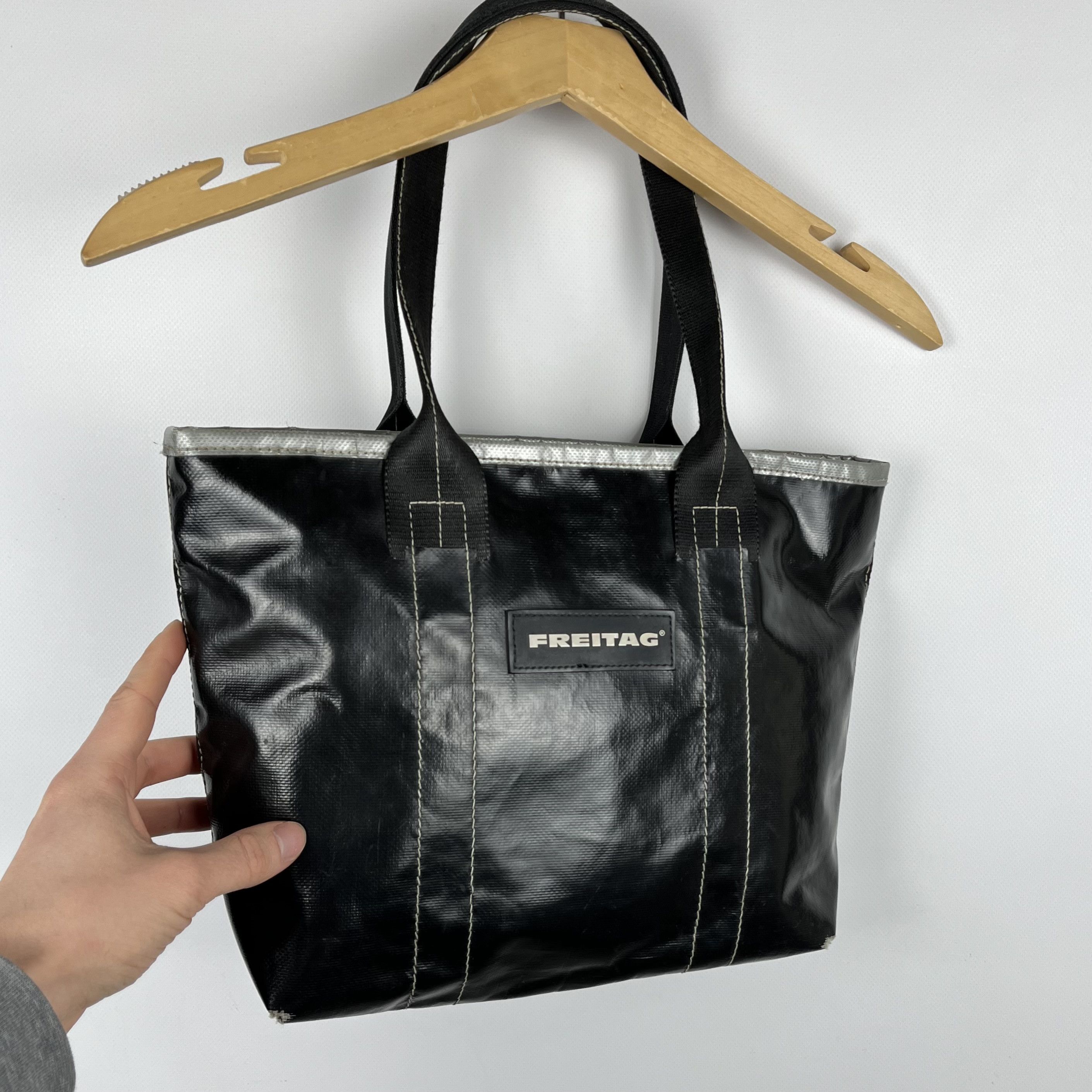 Freitag Freitag Recycled Shoulder Black Tote Bag Size ONE SIZE - 4 Thumbnail