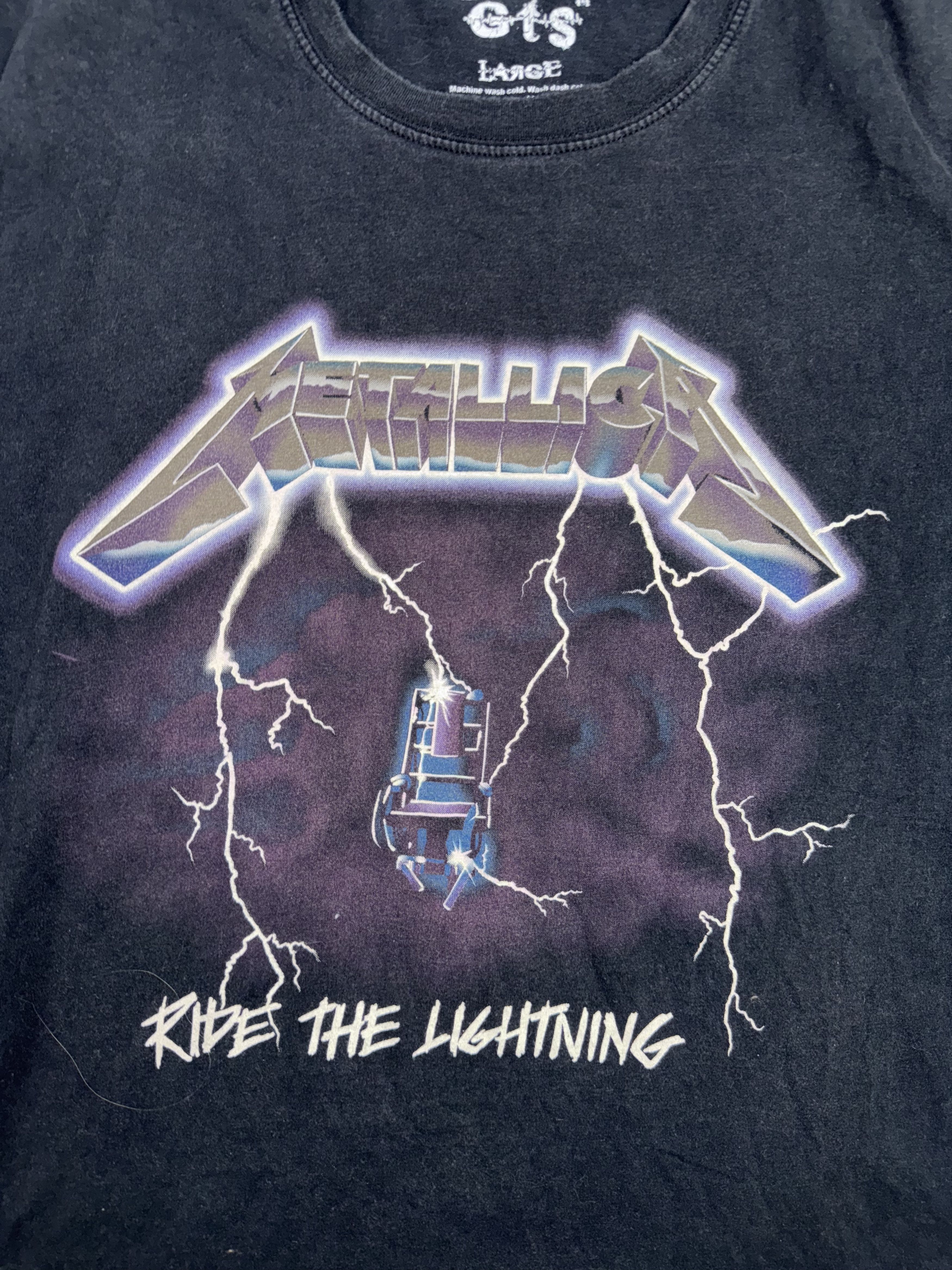 Band Tees × Metallica Vintage Metallica Ride The Lightning 90-s tee T Shirts Size US M / EU 48-50 / 2 - 6 Thumbnail