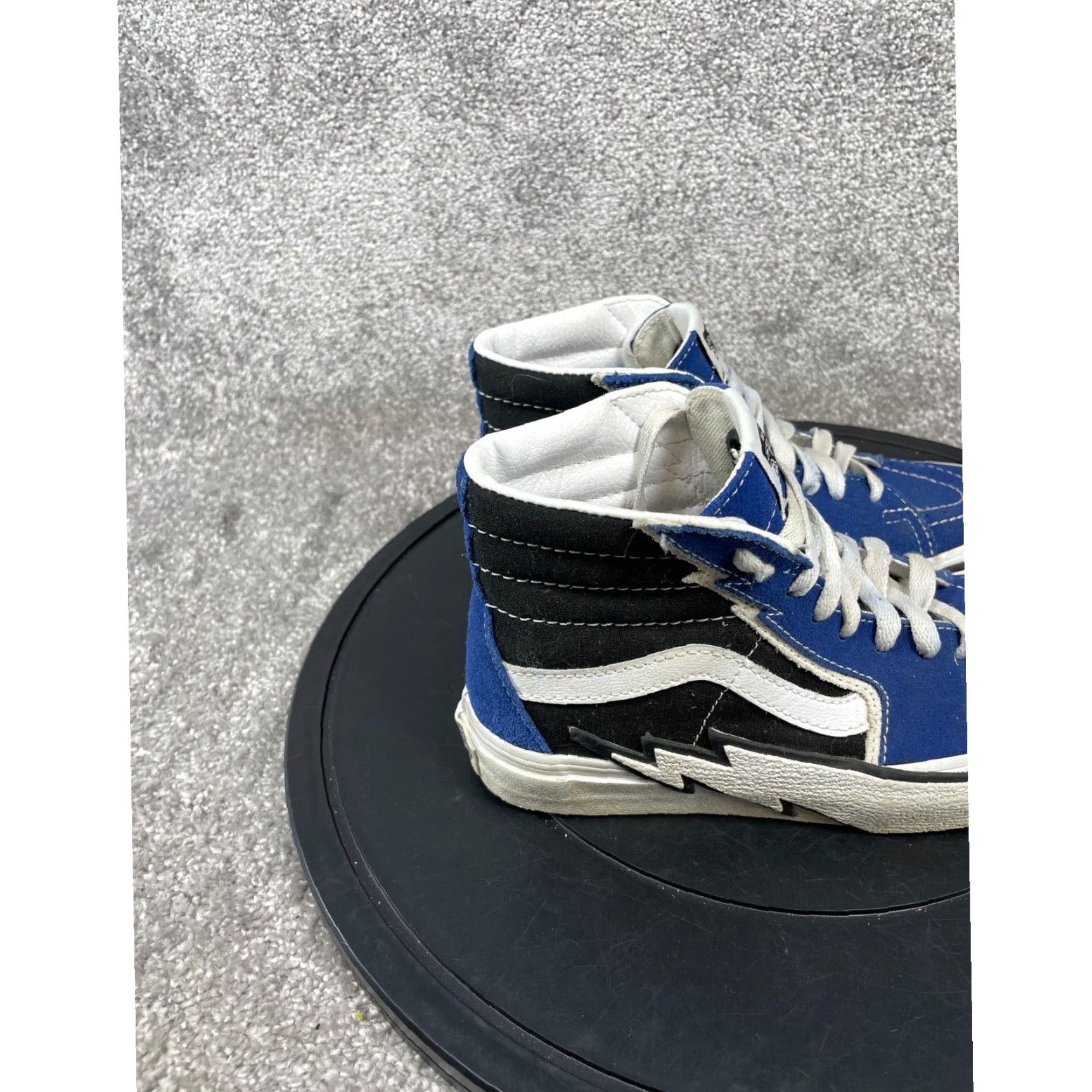 Vans Vans Womens Blue Canvas Lace Sneaker Size 5.5 Extra Large XL White Lightning Bolt Size US 5.5 / IT 35.5 - 4 Thumbnail