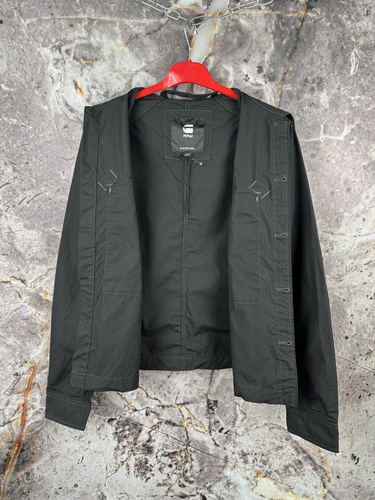 G-Star Men’s G-Star Utility Poplin Indoor Jacket Black Size Small Size US S / EU 44-46 / 1 - 11 Thumbnail