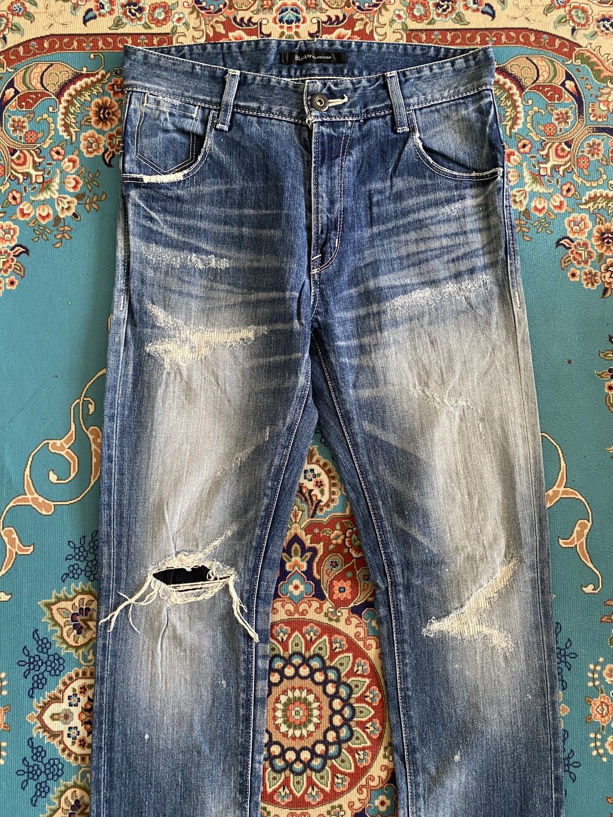 Japanese Brand × Vanquish Japanese Brand Black By Vanquish Distressed Denim Size US 29 - 4 Thumbnail