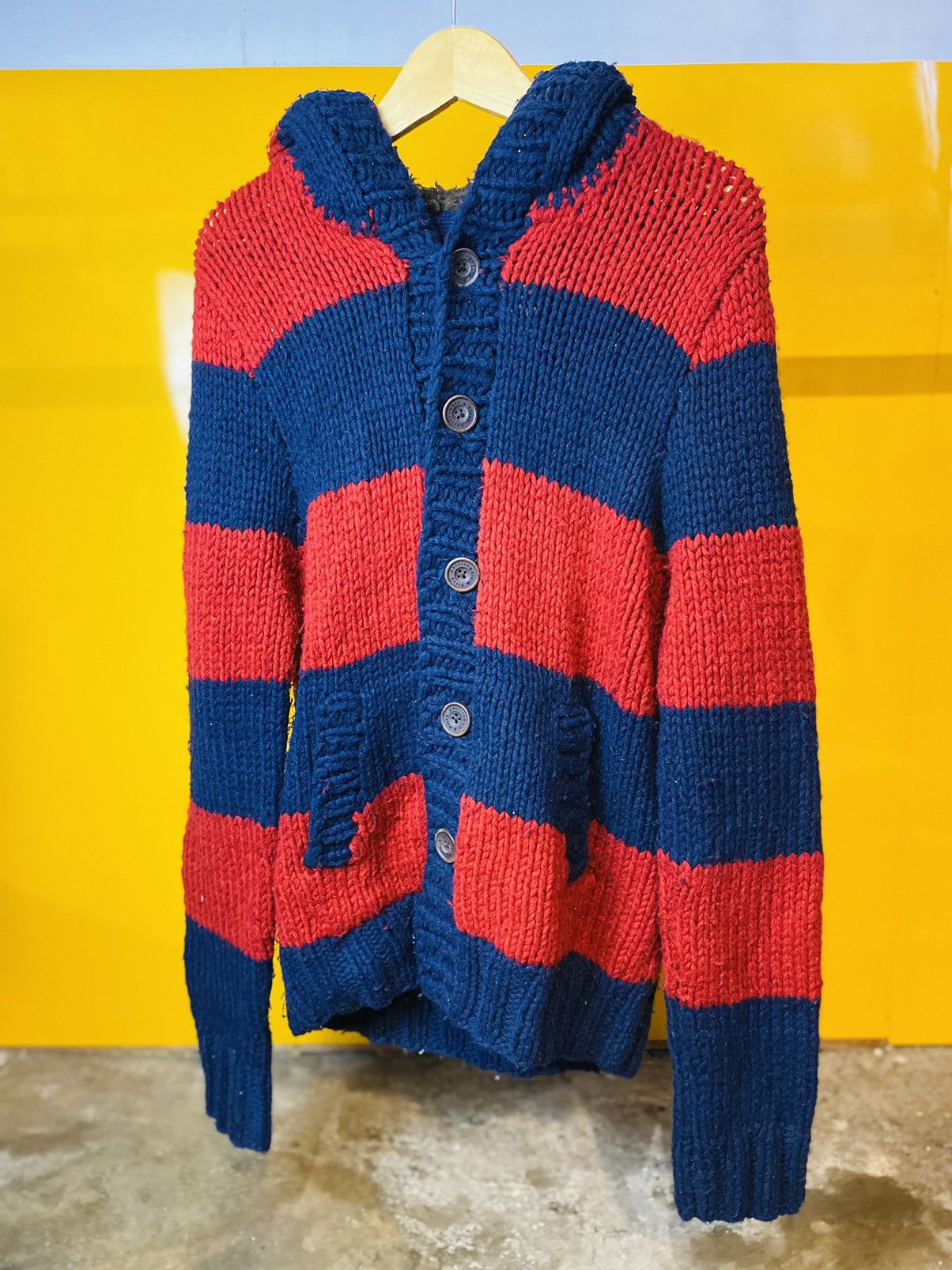 Beauty Beast × If Six Was Nine × Japanese Brand knitwear stripe red blue kurt style abercrom Size US L / EU 52-54 / 3 - 5 Thumbnail