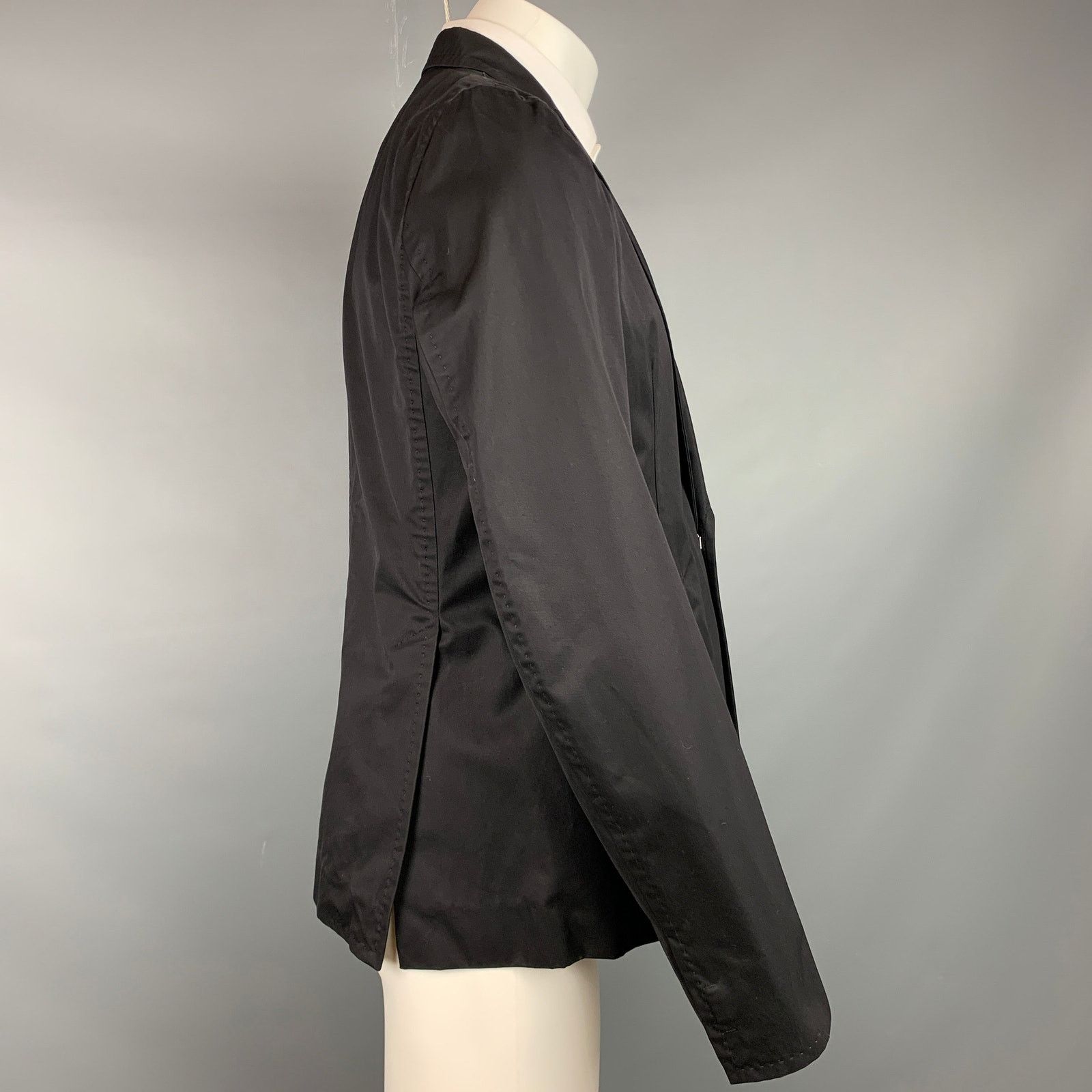Dsquared2 DSQUARED2 Size 40 Black Cotton Peak Lapel Sport Coat Size 40R - 2 Thumbnail