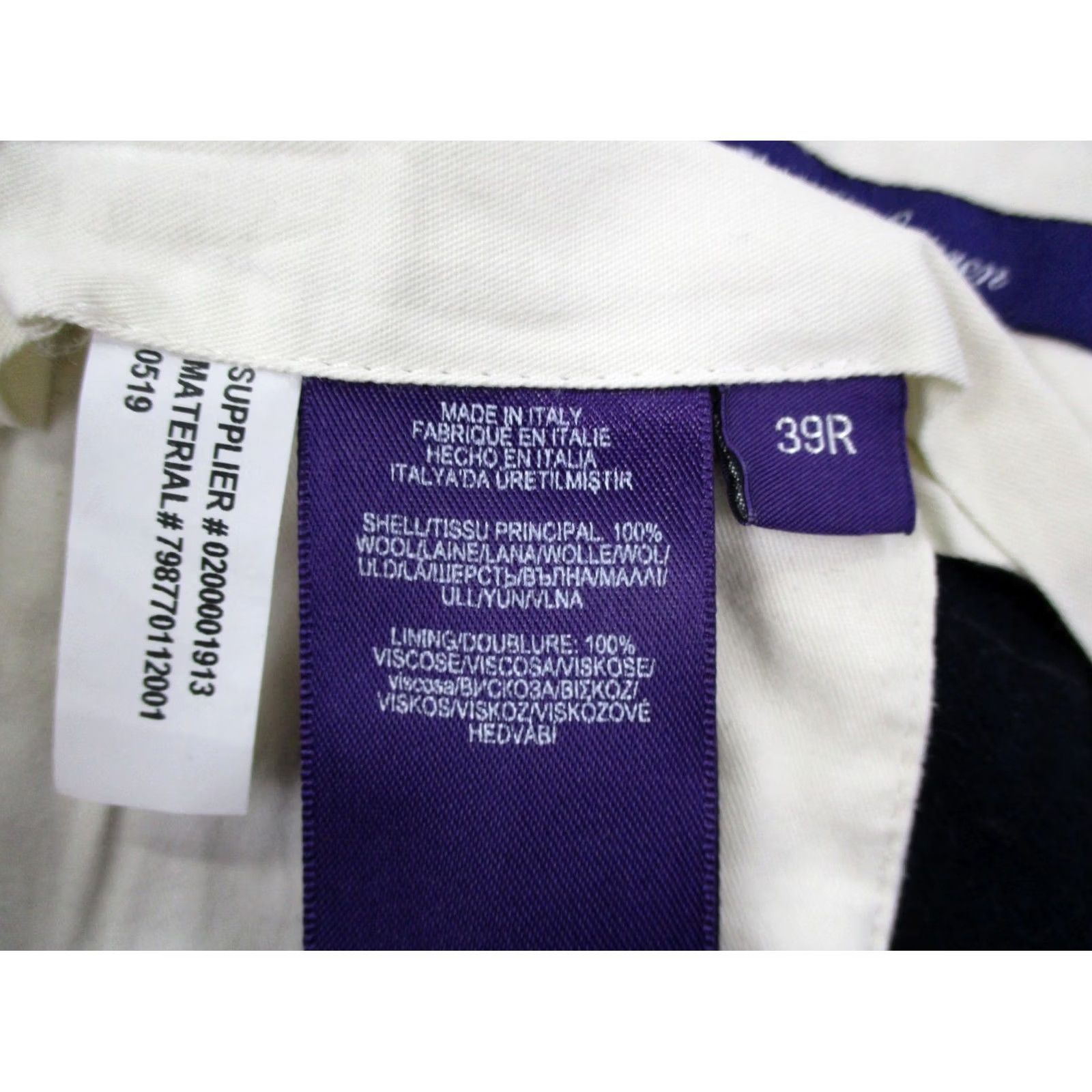 Polo Ralph Lauren Ralph Lauren Pants Mens 39R Purple Label Wool Stretch Classic Fit Straight Dress Pants Size US 36 / EU 52 - 7 Thumbnail