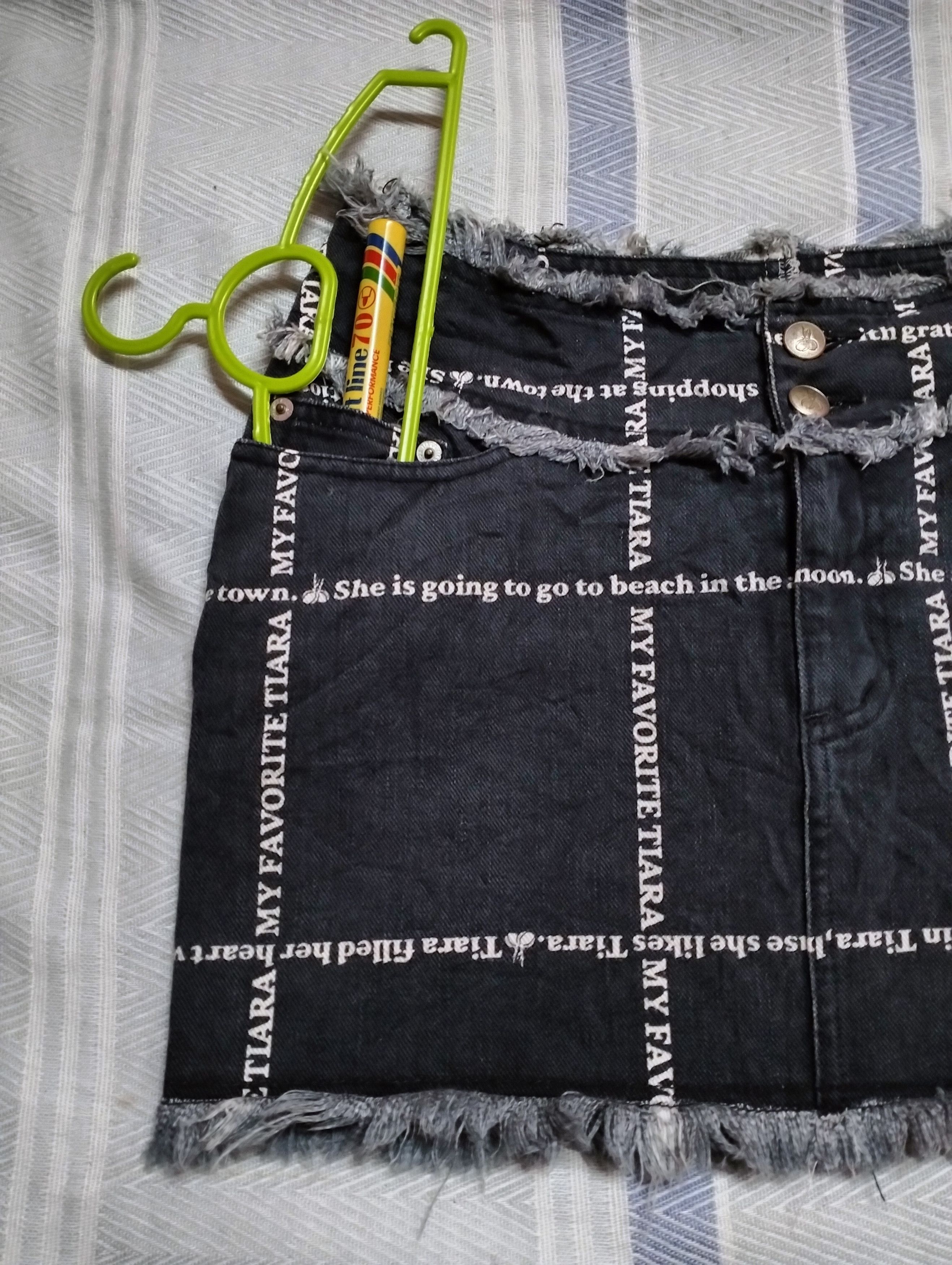 If Six Was Nine Archive💥Tiara Mini Skirt Denim Rare Design Size 27" / US 4 / IT 40 - 5 Thumbnail