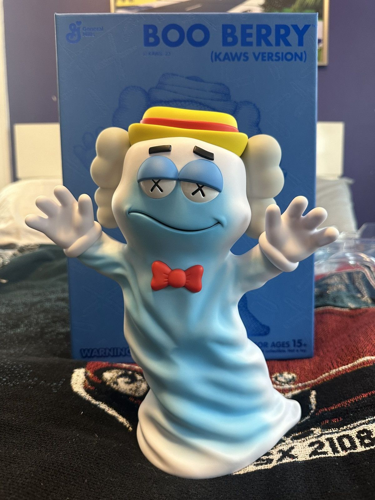 image of Kaws Boo Berry Figure in Blue, Men's