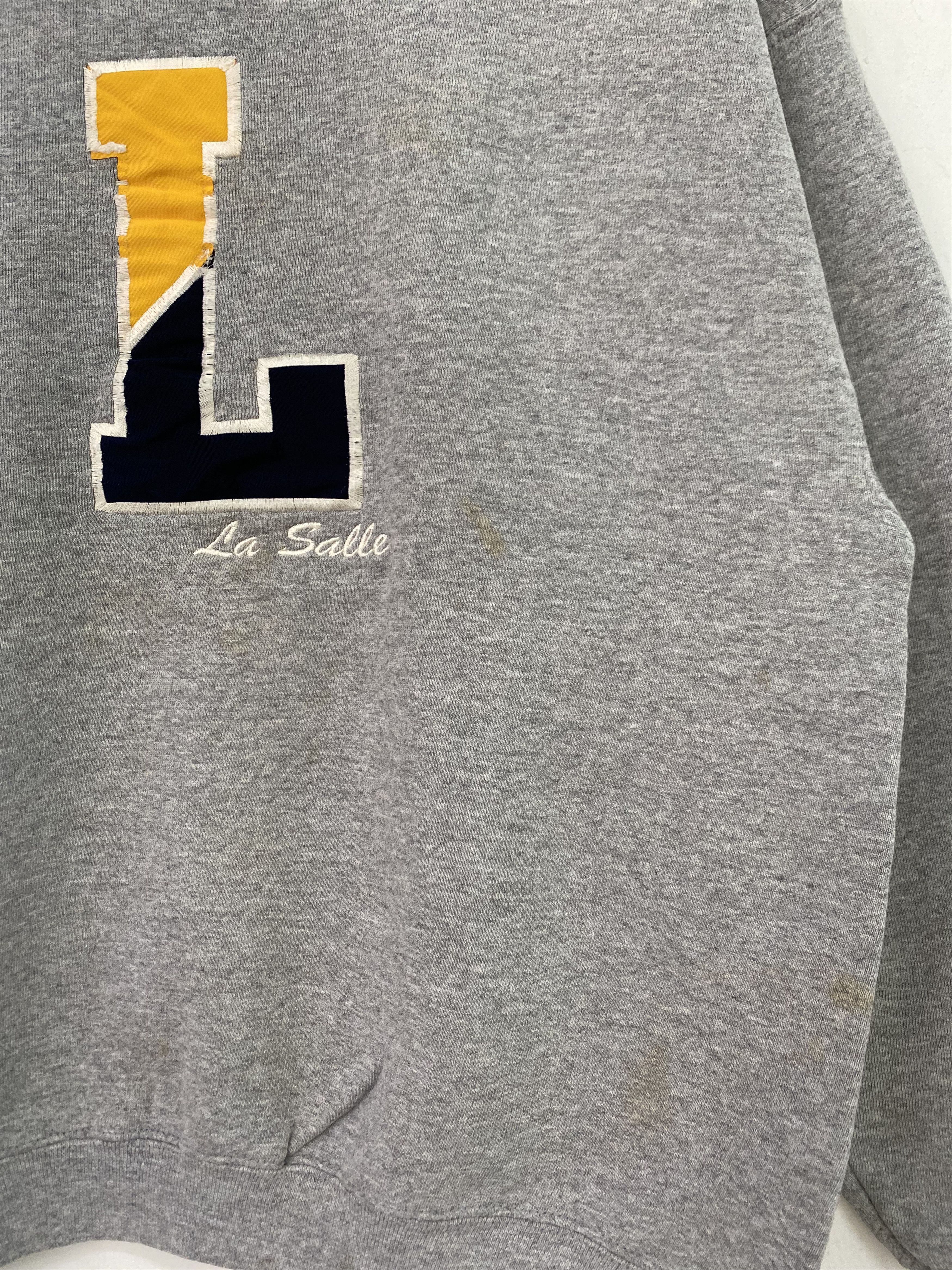 Vintage Vintage 90s La Salle Grey Sweatshirt Crewneck M size Size US M / EU 48-50 / 2 - 5 Thumbnail