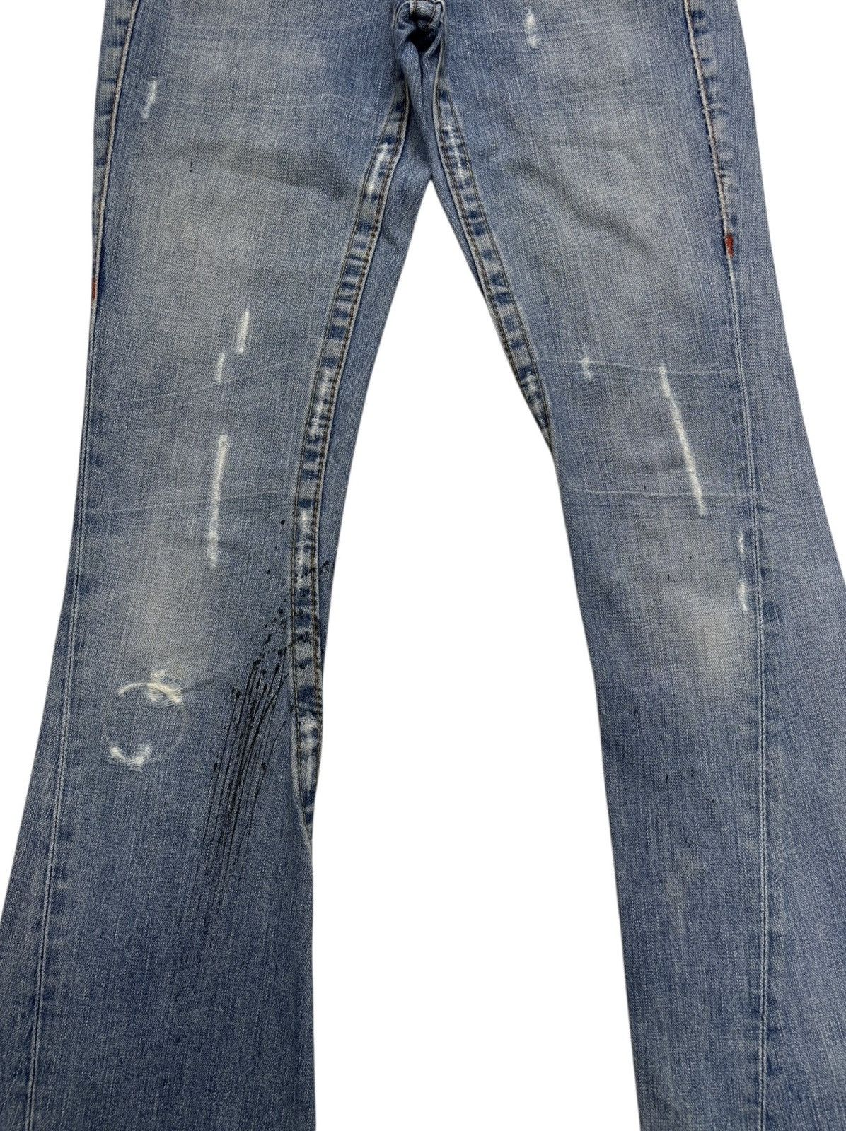 Hysteric Glamour × True Religion True Religion Joey Bootcut Flare Distressed Denim Jeans Size 27" / US 4 / IT 40 - 8 Thumbnail