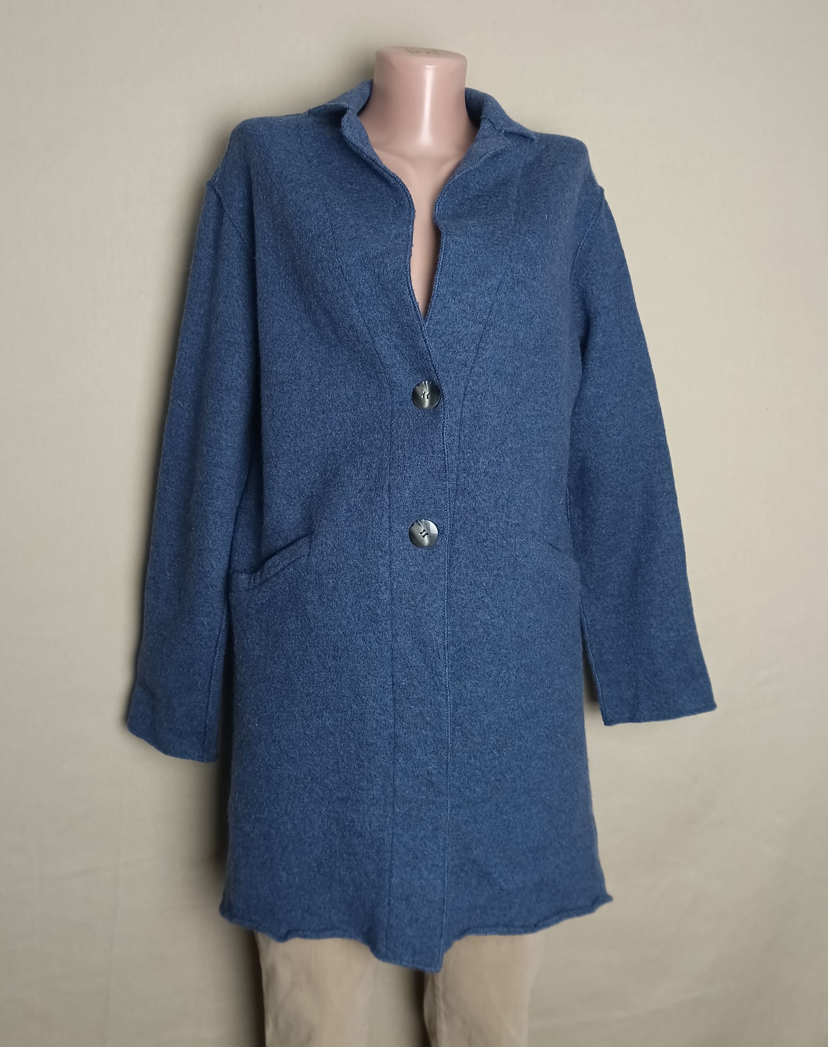Designer HORST SITTE Merino Wool Short Jacket Coat Size L RRP590€ Size L / US 10 / IT 46 - 1 Thumbnail
