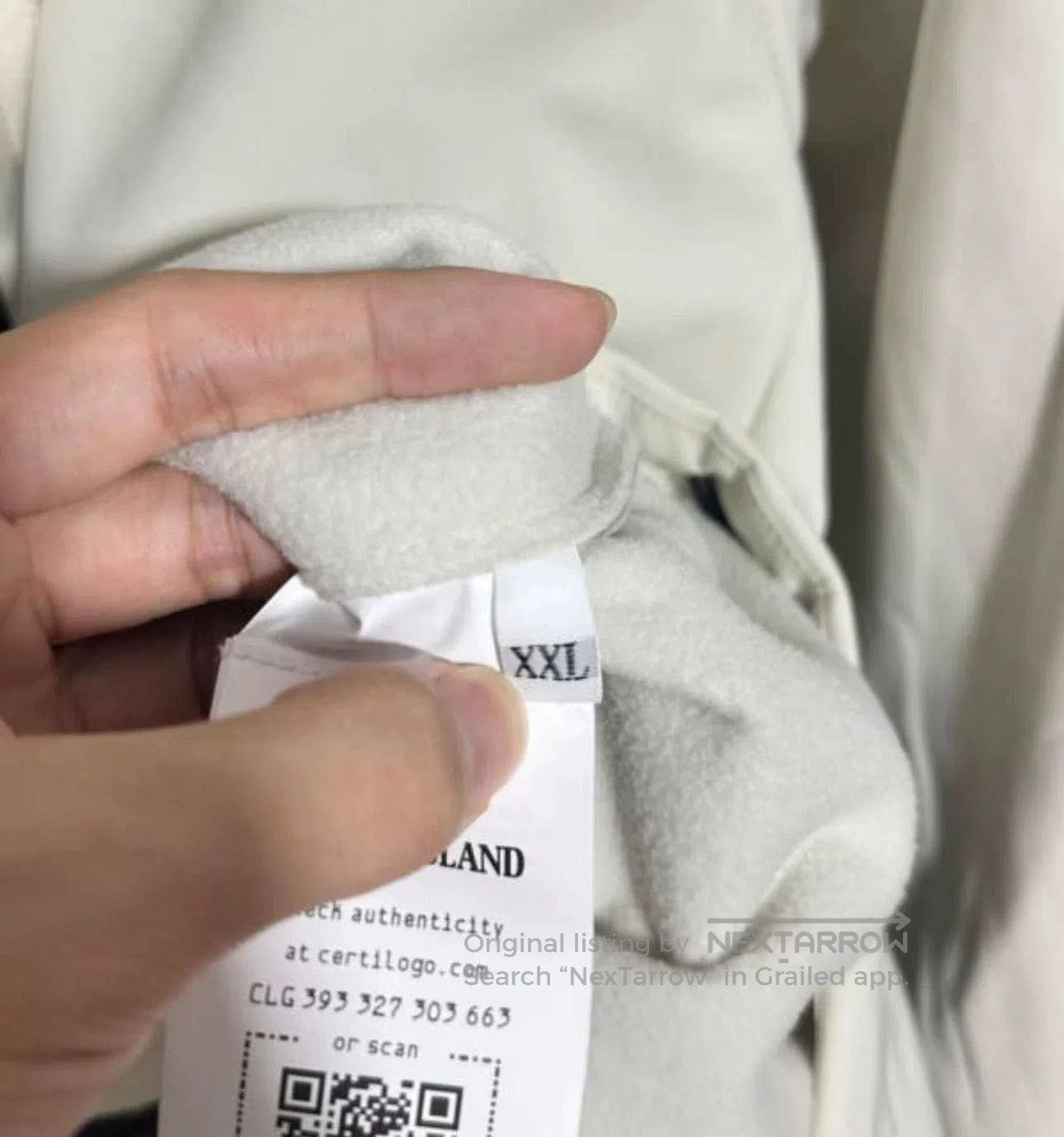 Stone Island stone island softshell jacket in ivory white. Size US XXL / EU 58 / 5 - 8 Thumbnail
