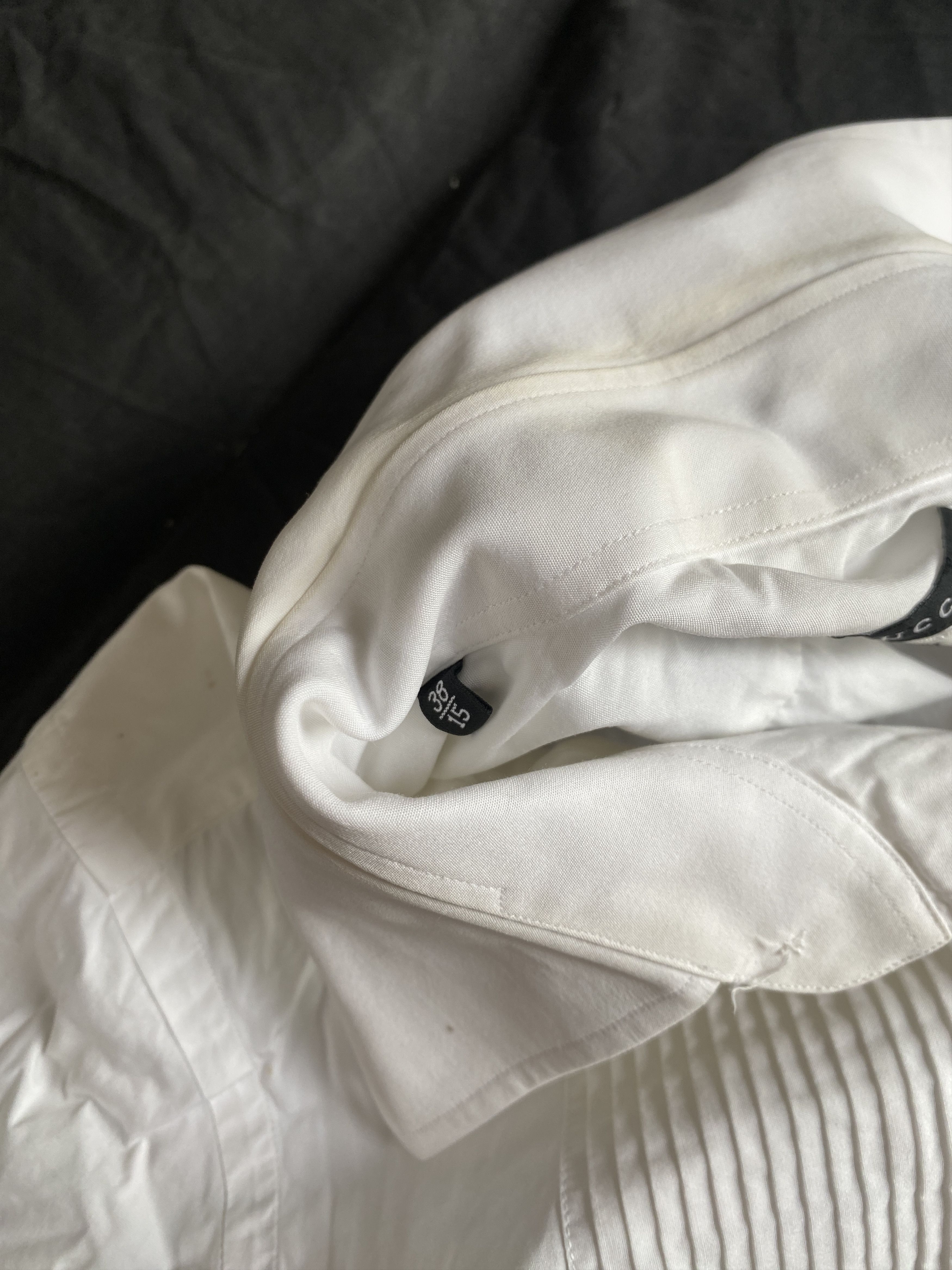 Gucci Gucci Cotton Pleated Tuxedo shirt formal Size US S / EU 44-46 / 1 - 8 Thumbnail