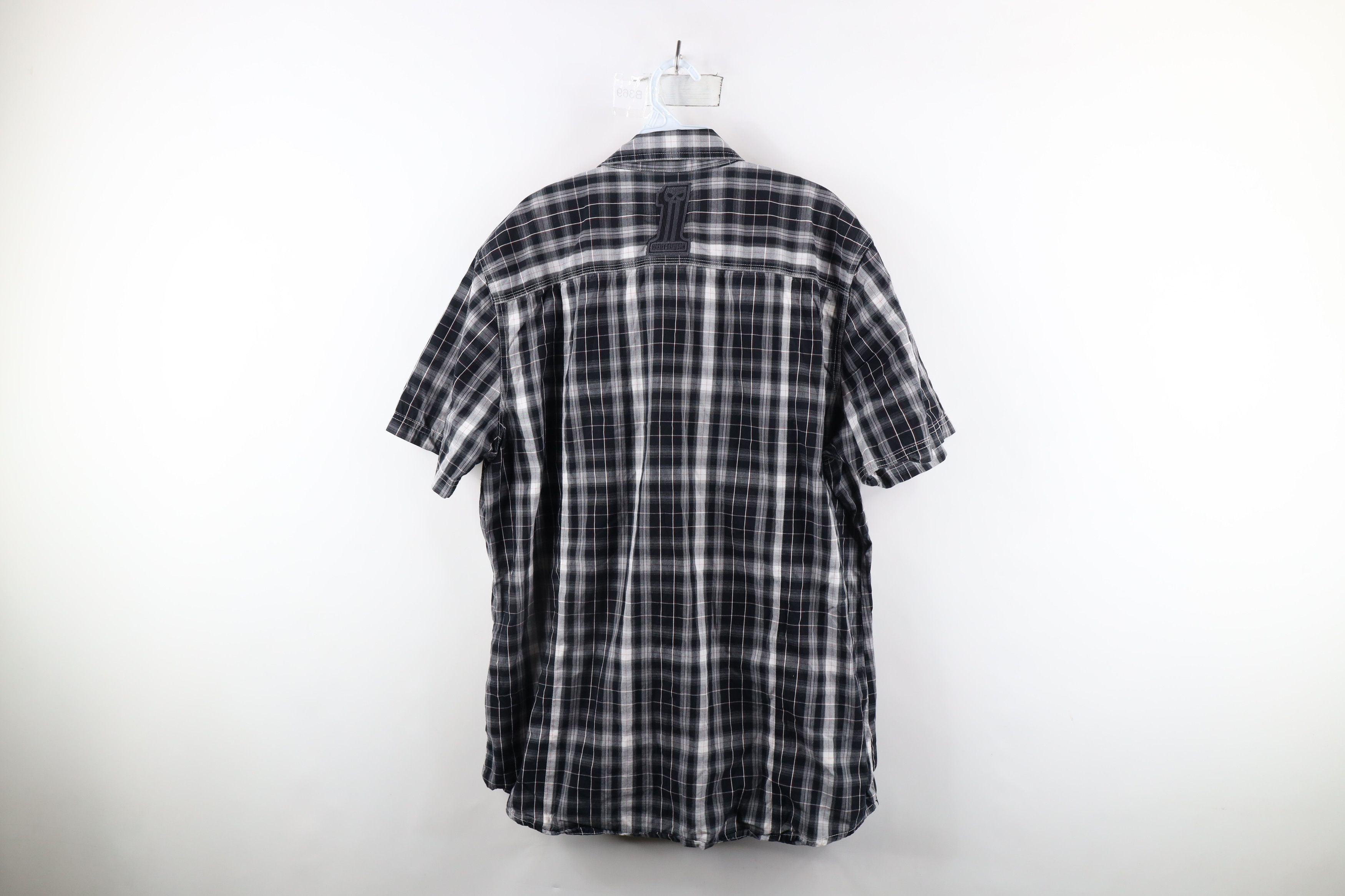 Harley Davidson × Vintage Vintage Harley Davidson Skull Short Sleeve Button Shirt Size US XXL / EU 58 / 5 - 8 Thumbnail