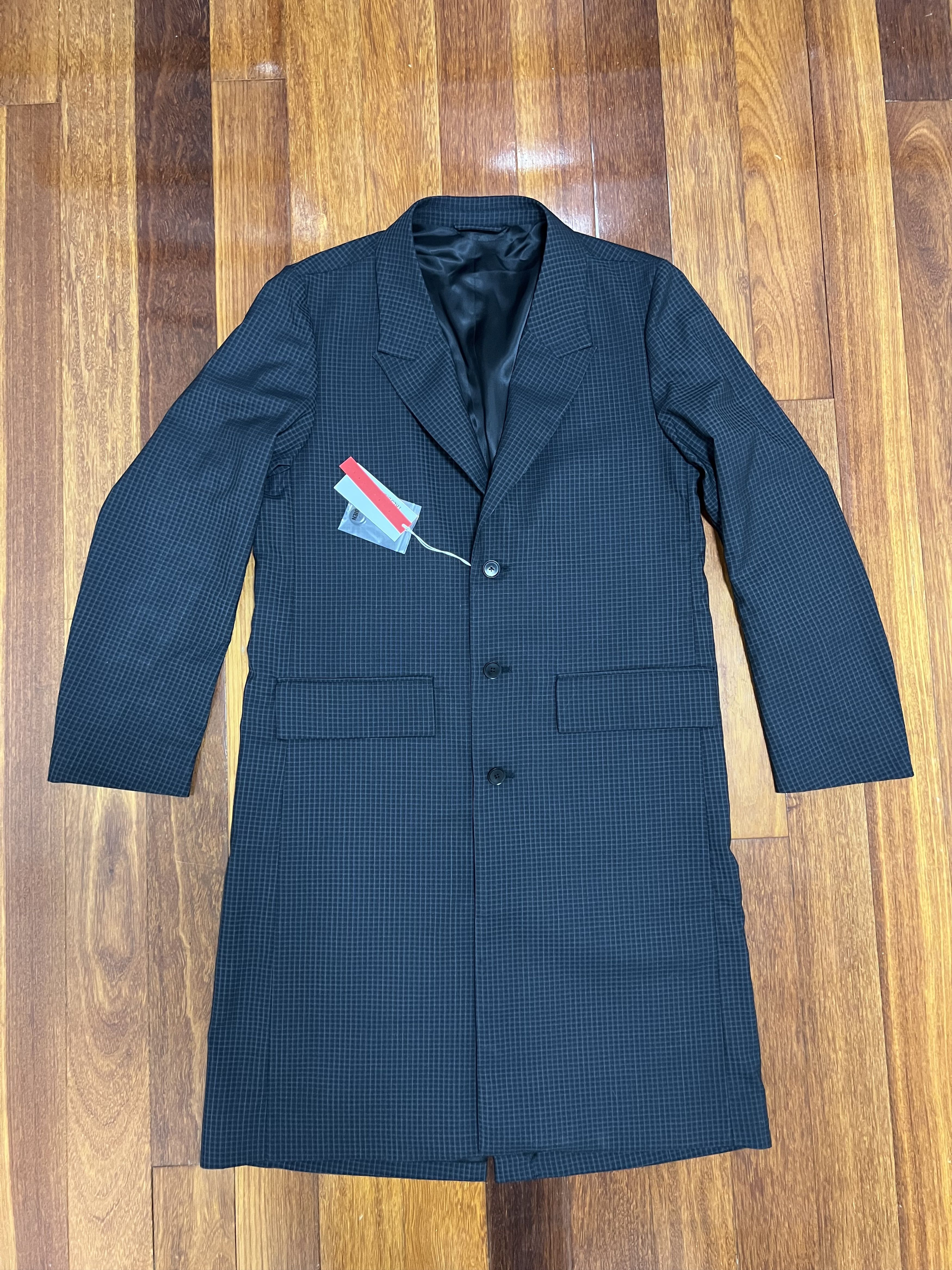 Tres Bien 💚 Très Bien Peak Lapel Coat Virgin Wool Black Check NEW Size US S / EU 44-46 / 1 - 8 Thumbnail