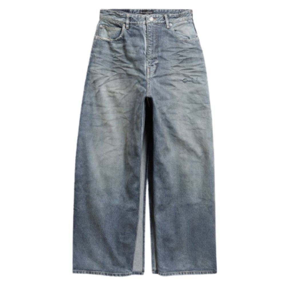 Balenciaga o1srvl11e1224 Apron Pants Skirt in Blue Size 26" / US 2 / IT 38 - 1 Thumbnail